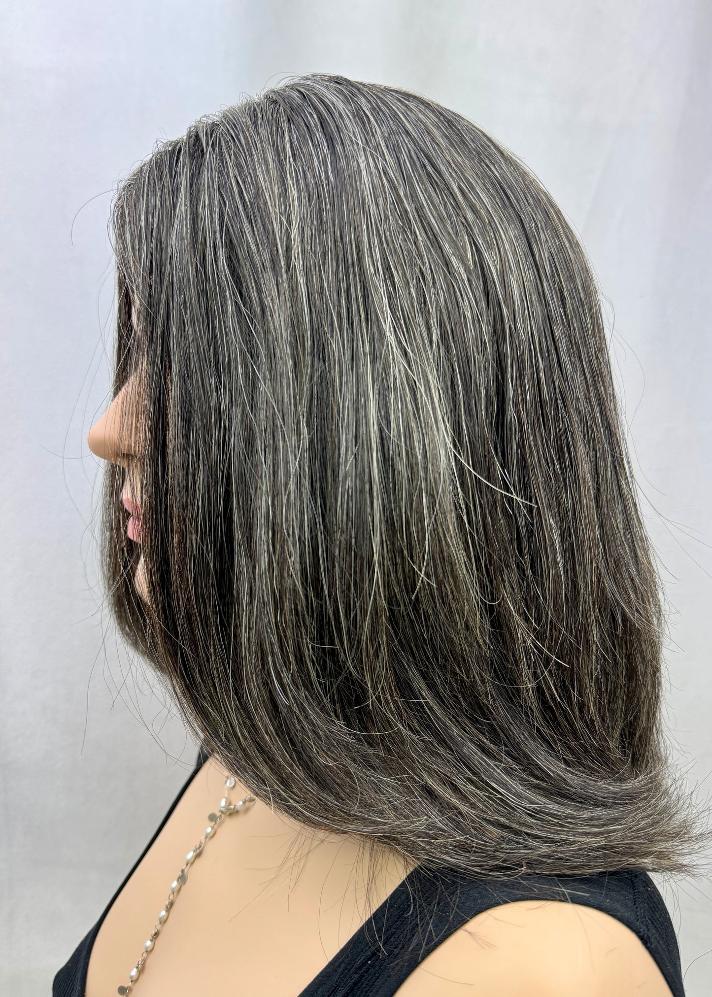 #338 **Final Sale** Highest Quality Remy Human Hair Silk Top Kosher Wig (M)15/16”