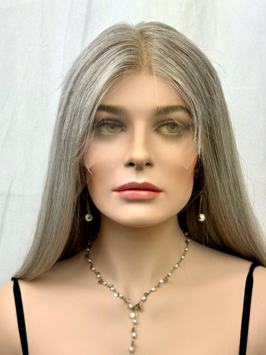 #463 Highest Quality Remy Human Hair Lace Top Kosher Wig (S)15”