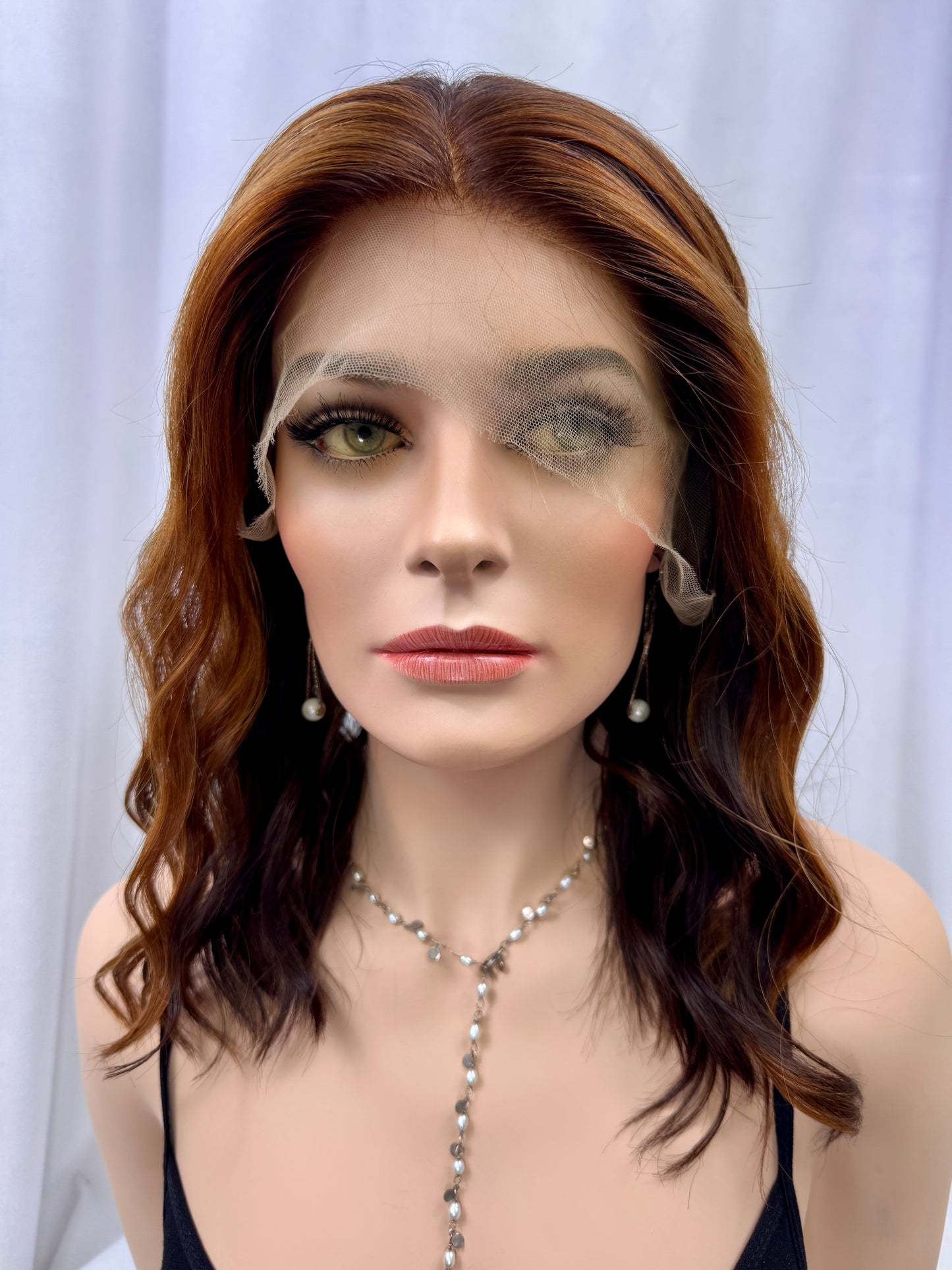 #452 Highest Quality Remy Human Hair Lace Top Kosher Wig (S/M) 17”