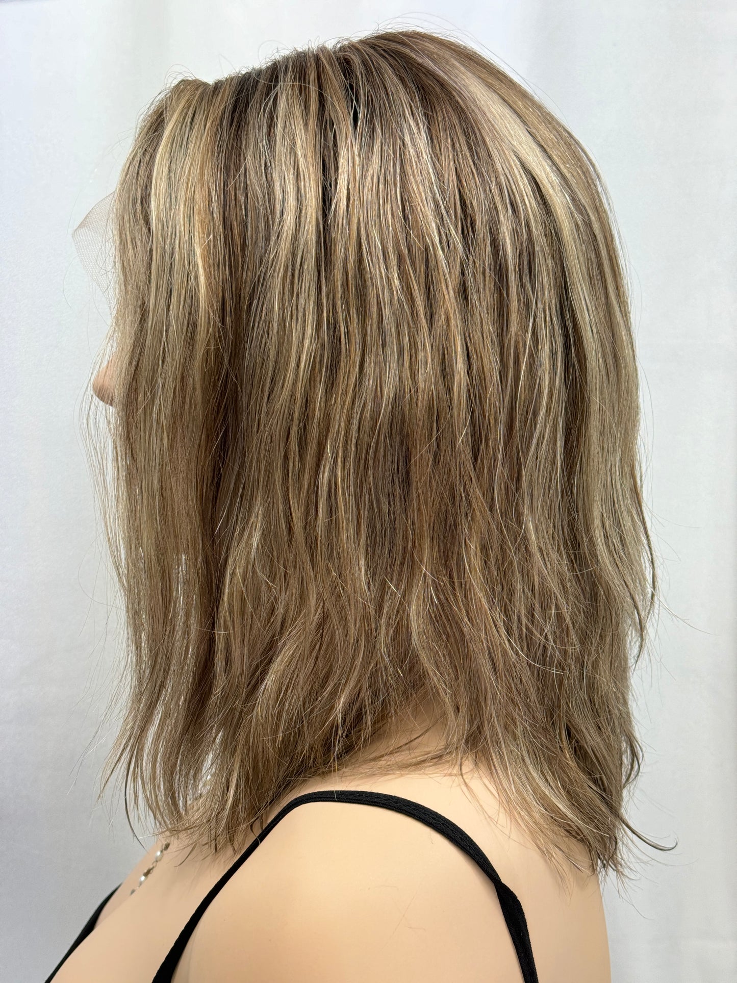 ** reserved for M.R.**
#414 Highest quality Remy human hair lace top kosher wig (M) 15” ** reserved for M.R.**