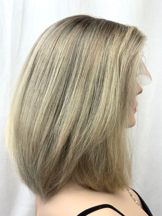 #485 **FINAL SALE ** Highest Quality Remy Human Hair Lace Top Wig (S) 15”