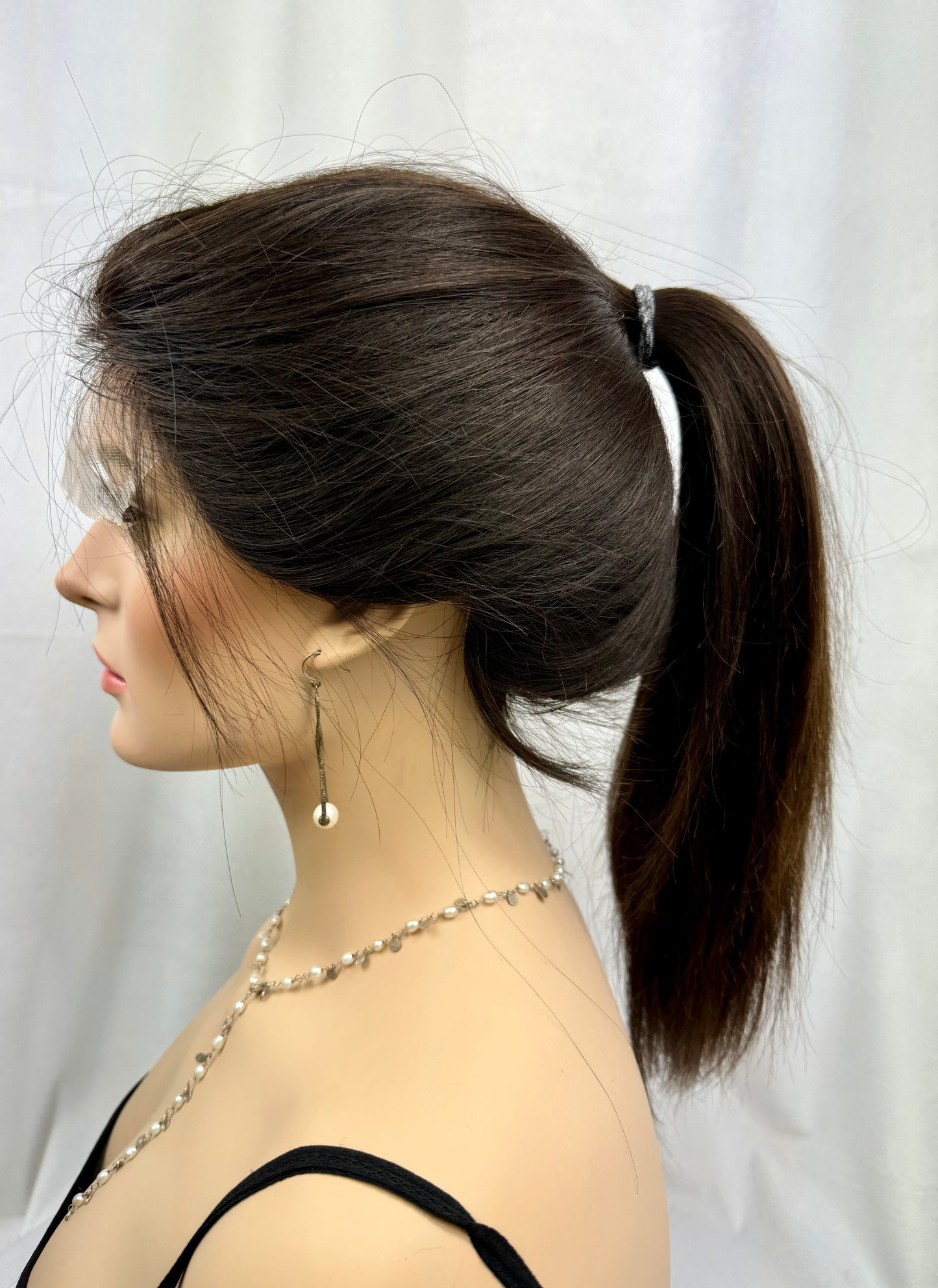 **FINAL SALE** #410 FULLY HAND TIED Highest Quality Remy Human Hair Medical “Gripper” Cap (M) 23”