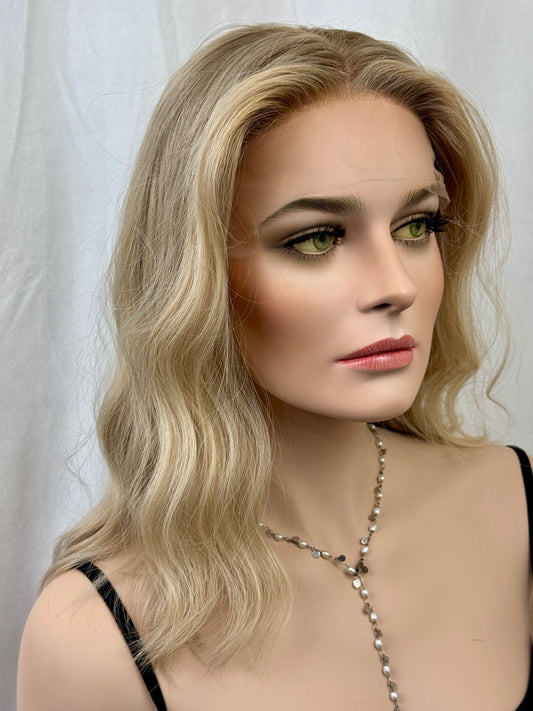 #458 Extra light low density medical Cap, Highest Quality Remy Human Hair Wig (M) 18”