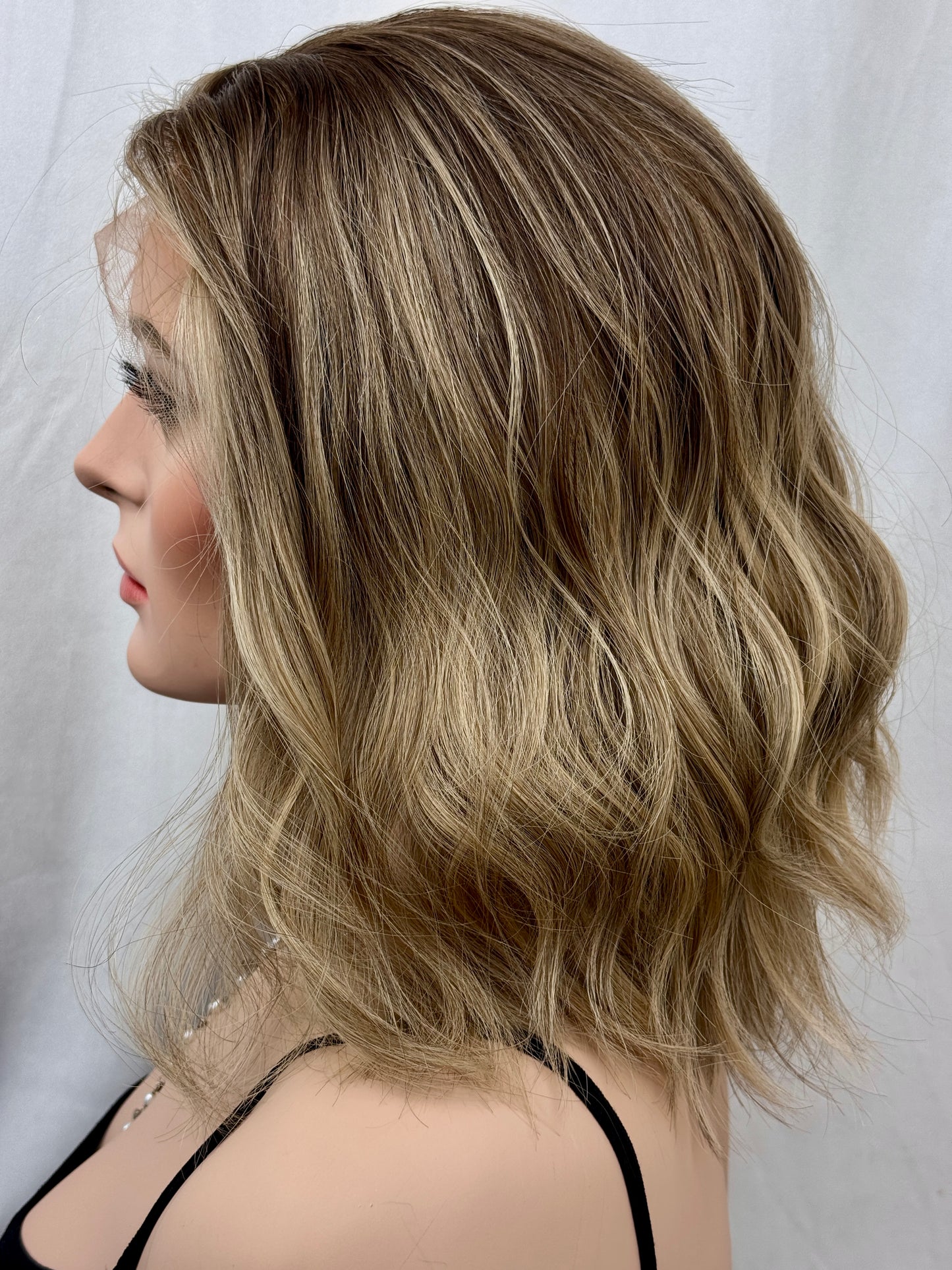 #473 Highest Quality Remy Human Hair Lace Top Wig (XS/S)15”