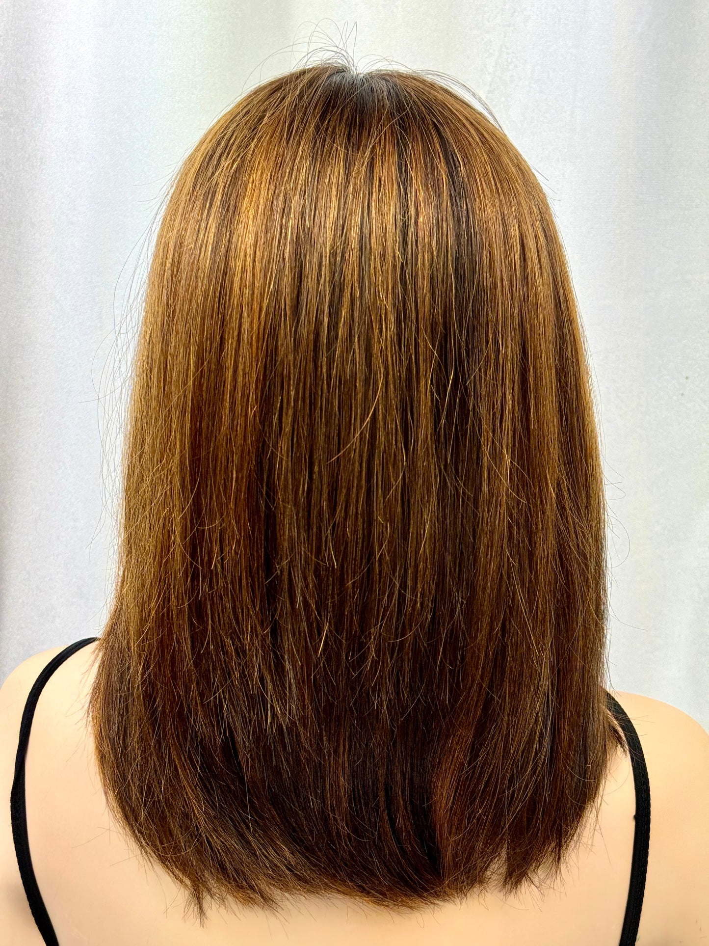 **FINAL SALE** #425**New Extra Light Thin Medical Cap**Highest Quality Remy Human Hair Silk top Lace Front Wig (M)15/16”