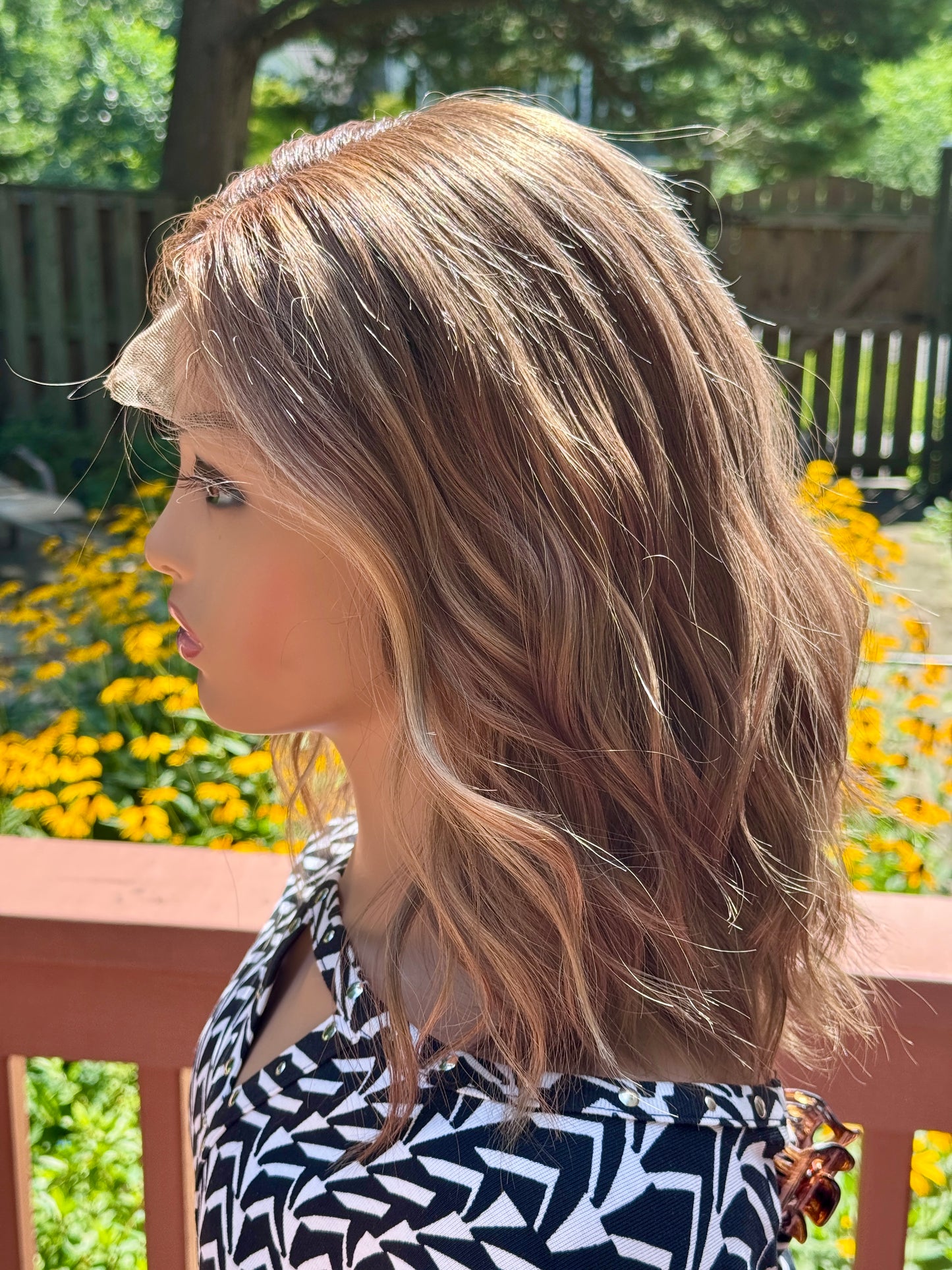 #487 Highest Quality Remy Human Hair Lace Top Wig (M) 17”