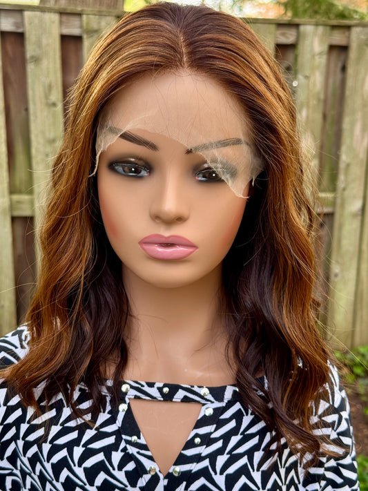 #452 Highest Quality Remy Human Hair Lace Top Kosher Wig (S/M) 17”