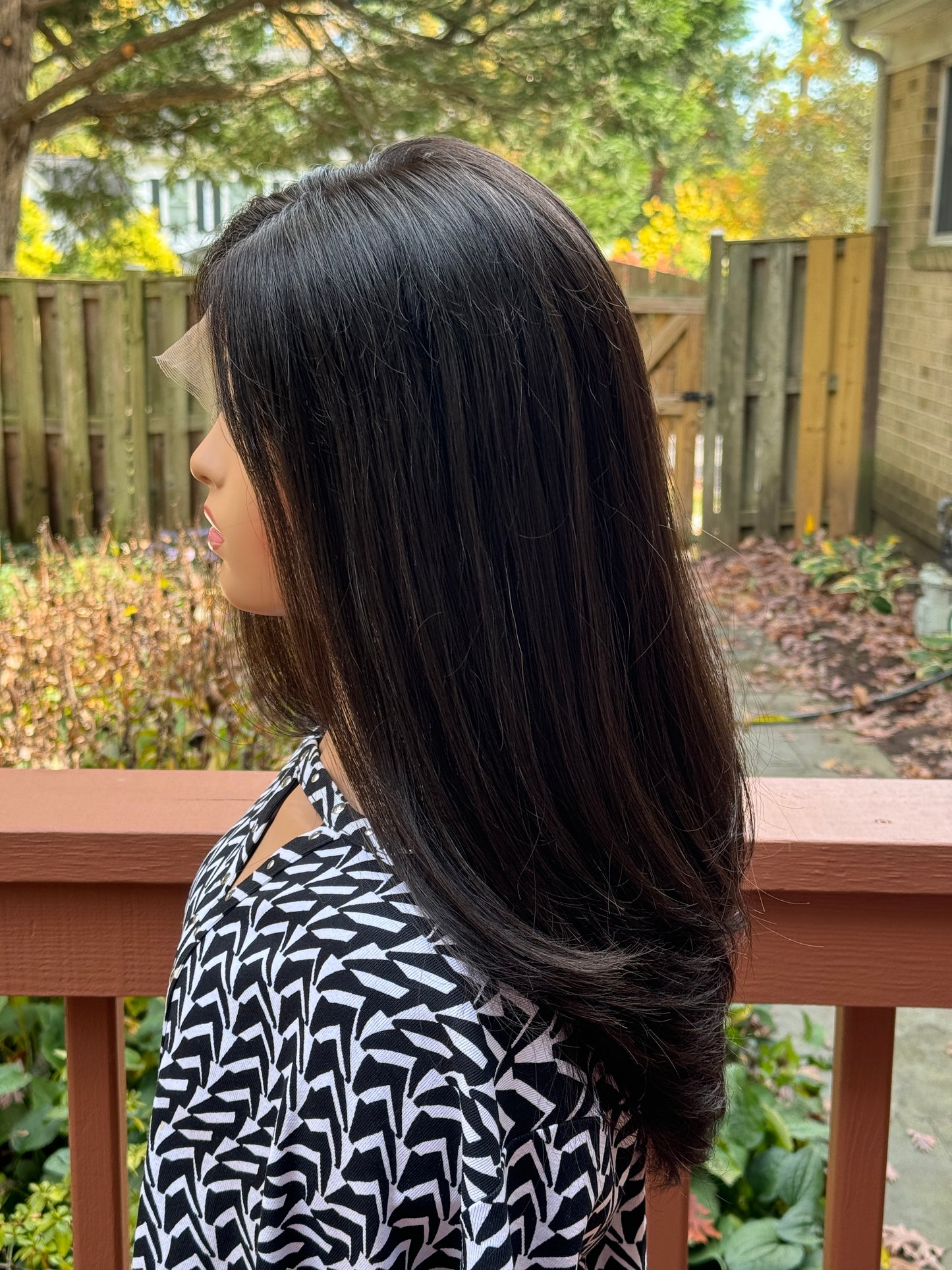 #438 **FINAL SALE**Highest Quality Remy Human Hair Low Density Lace Top Wig (S) 23”