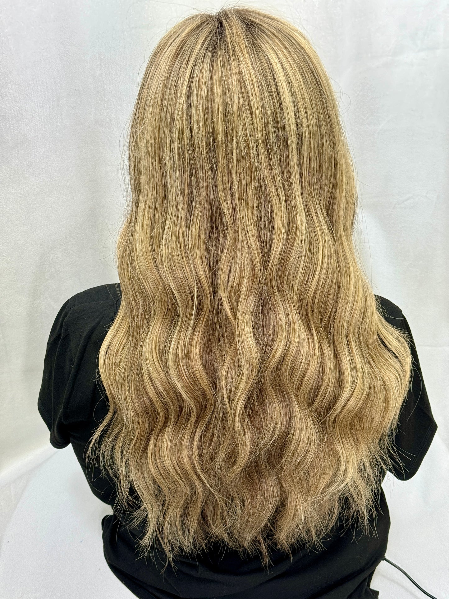 #368 **FINAL SALE** FULLY HAND TIED Highest Quality Remy Human Hair Medical "Gripper" Cap (S)23”
