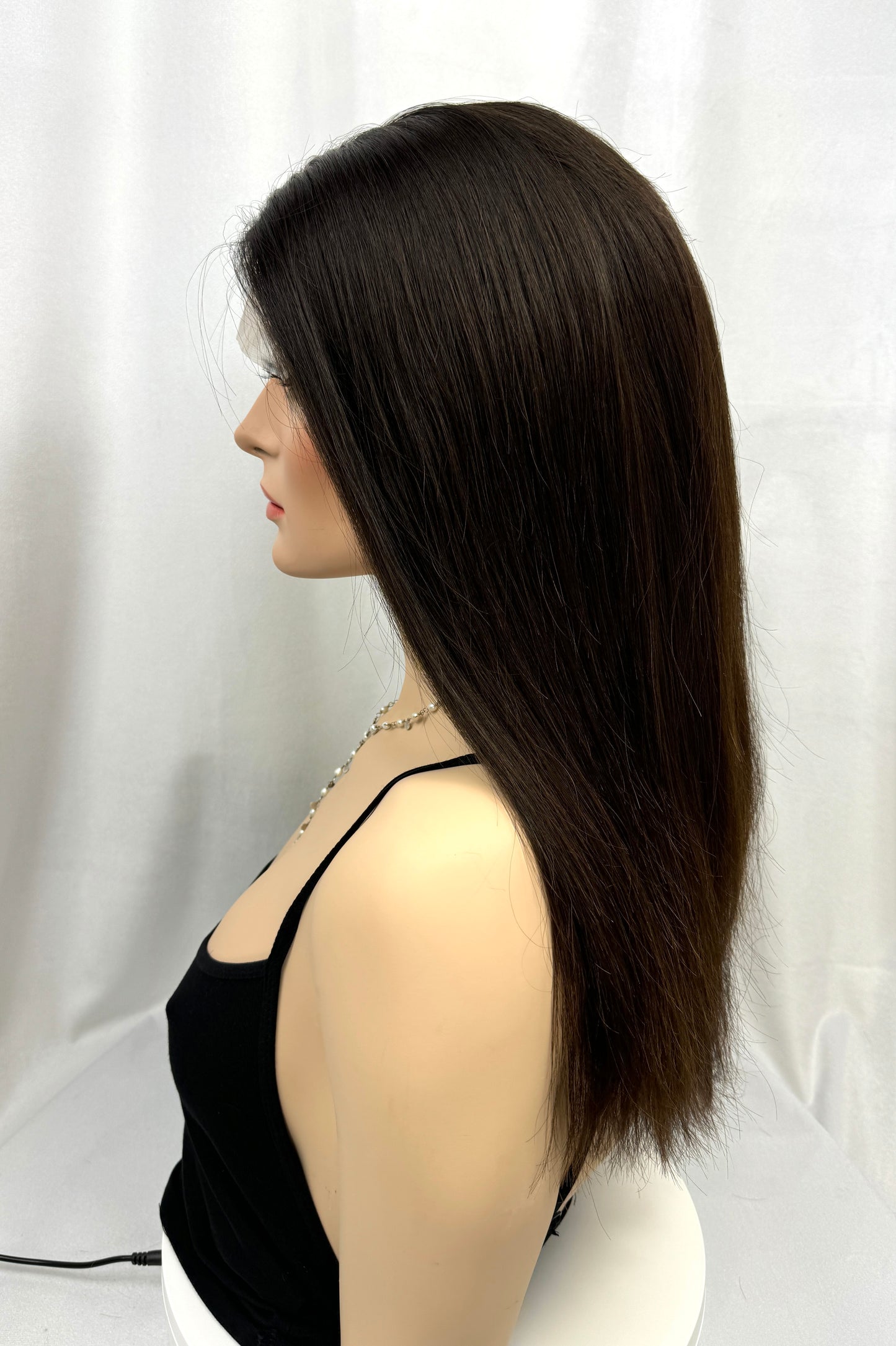 **FINAL SALE** #410 FULLY HAND TIED Highest Quality Remy Human Hair Medical “Gripper” Cap (M) 23”