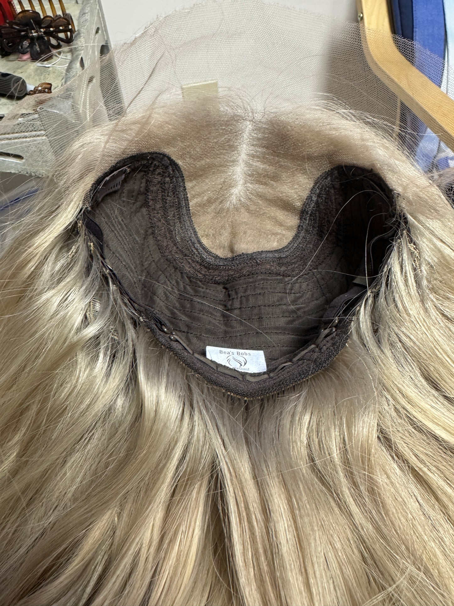 $445 **FINAL SALE** Highest Quality Remy Human Hair Lace Top Wig with Low Density (S)21”