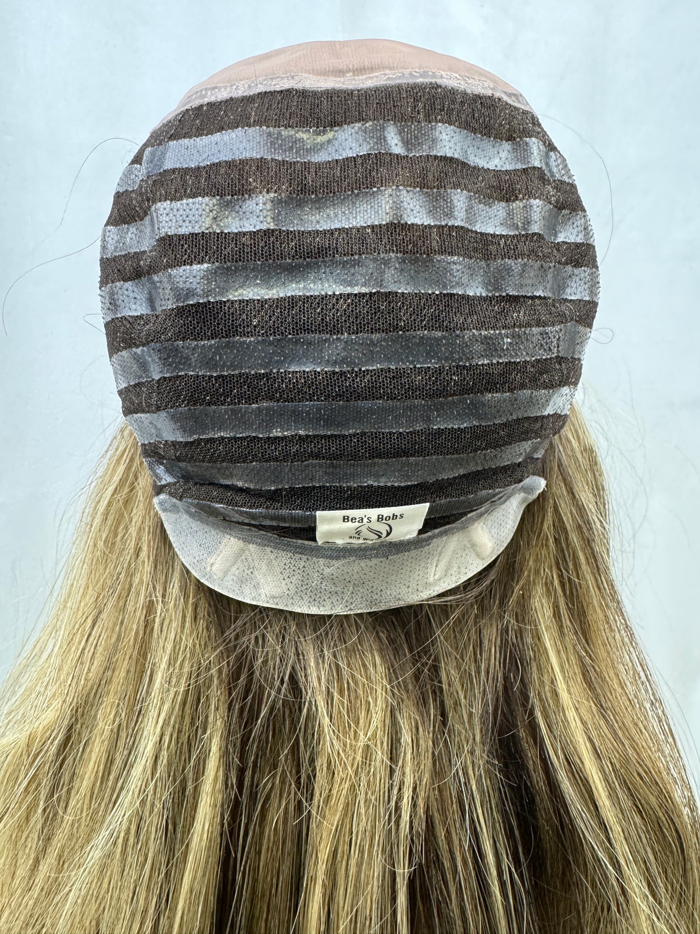 #368 **FINAL SALE** FULLY HAND TIED Highest Quality Remy Human Hair Medical "Gripper" Cap (S)23”