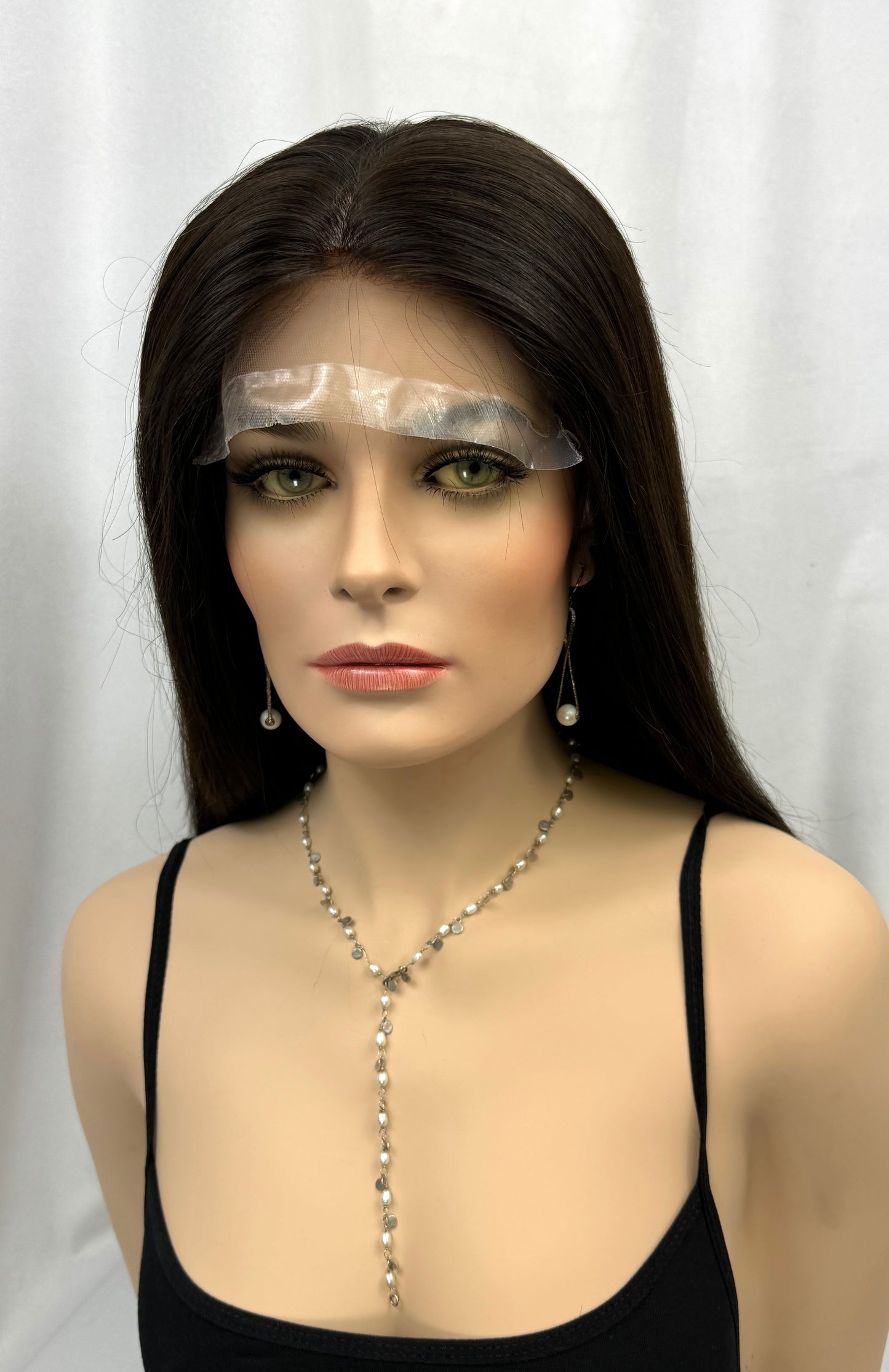 **FINAL SALE** #410 FULLY HAND TIED Highest Quality Remy Human Hair Medical “Gripper” Cap (M) 23”