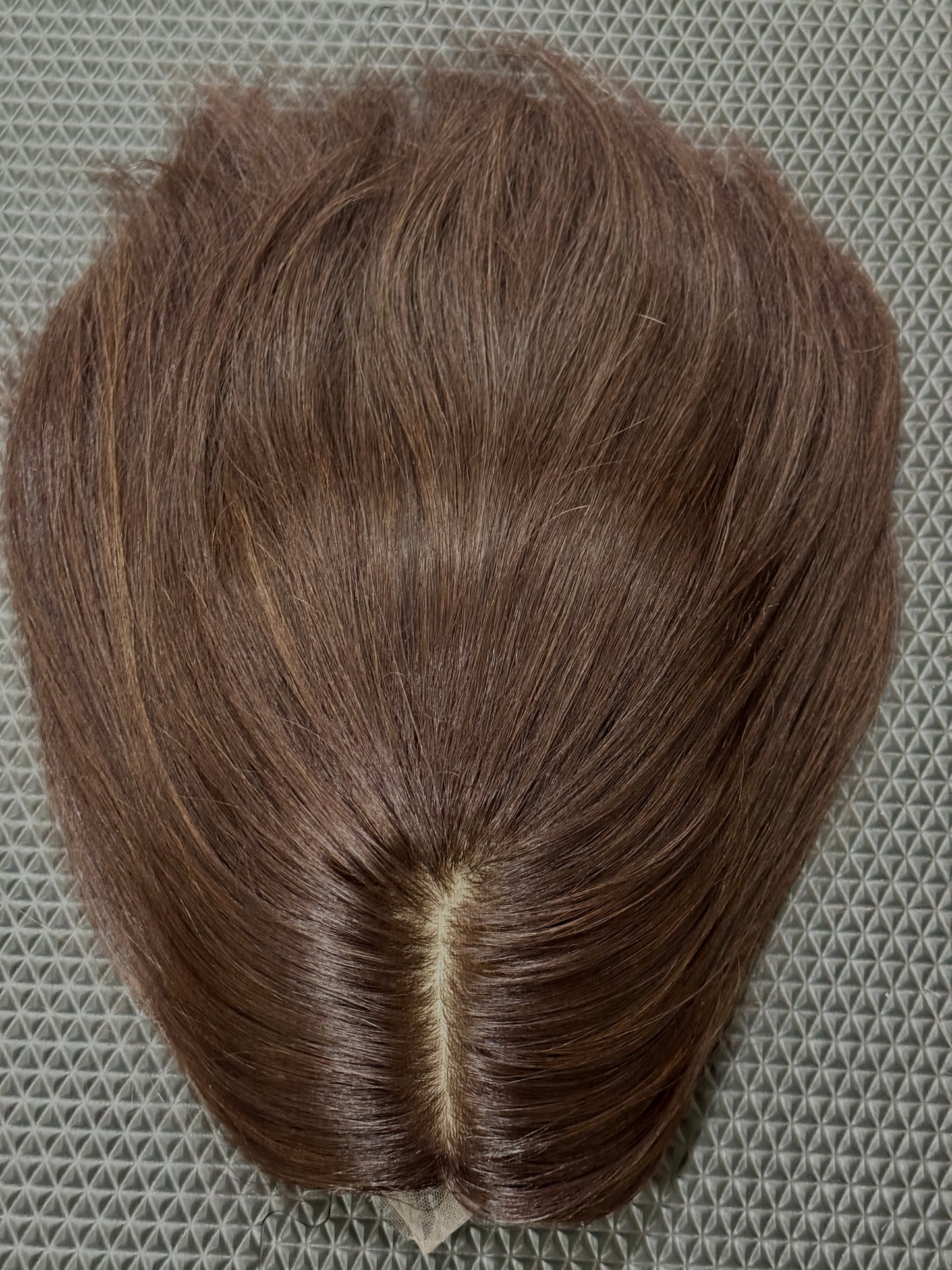 #497Highest Quality Remy Human Hair Medical Cap Silk Top Lace Front Wig with extra light density and very thin, light silk top with lace front(S) 14”