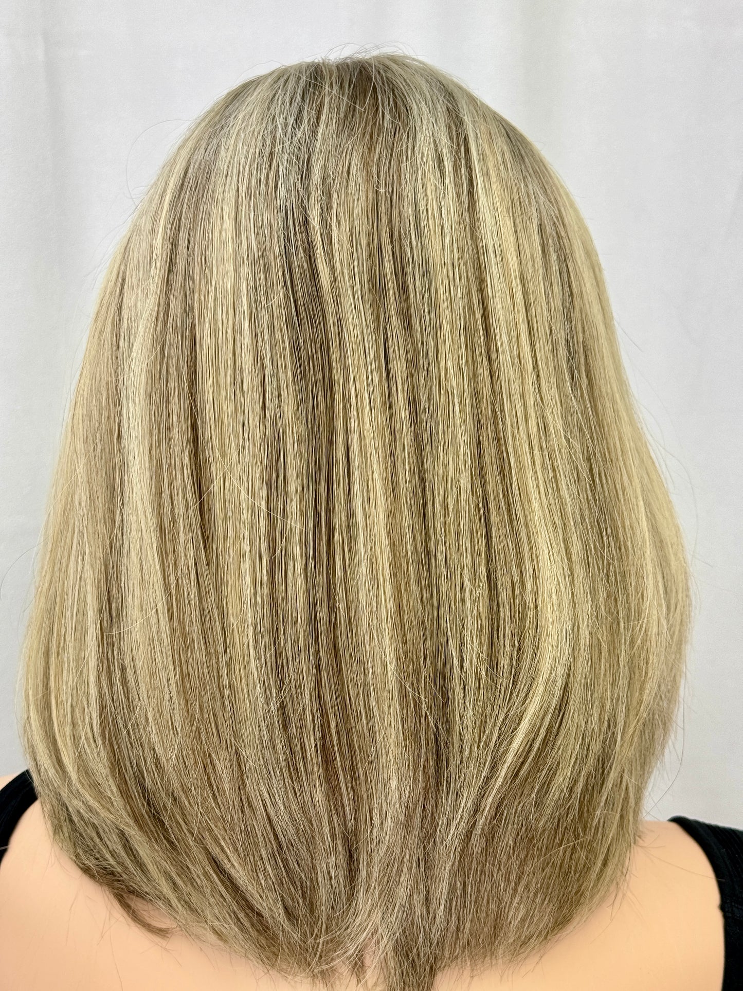 #324 **Final Sale** Highest Quality Remy Human Hair Lace Top Kosher Wig (M)15”