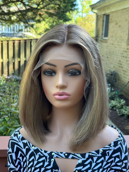 #432 **FINAL SALE** Highest Quality Remy Human Hair Lace Top Wig (S) 15/16”