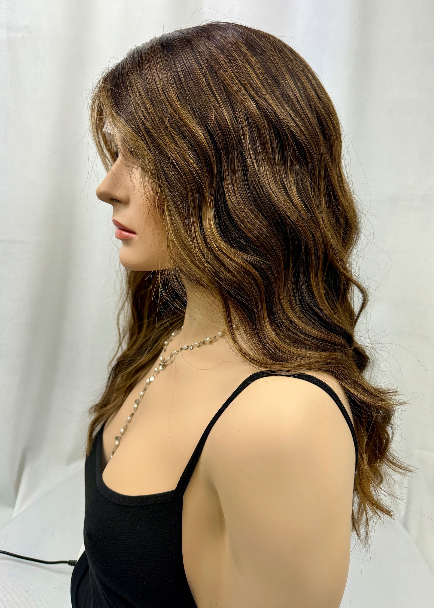 **FINAL SALE** #421 Highest Quality Remy Human Hair Gripper Cap Full Lace Wig (M)23” RESERVED FOR MC