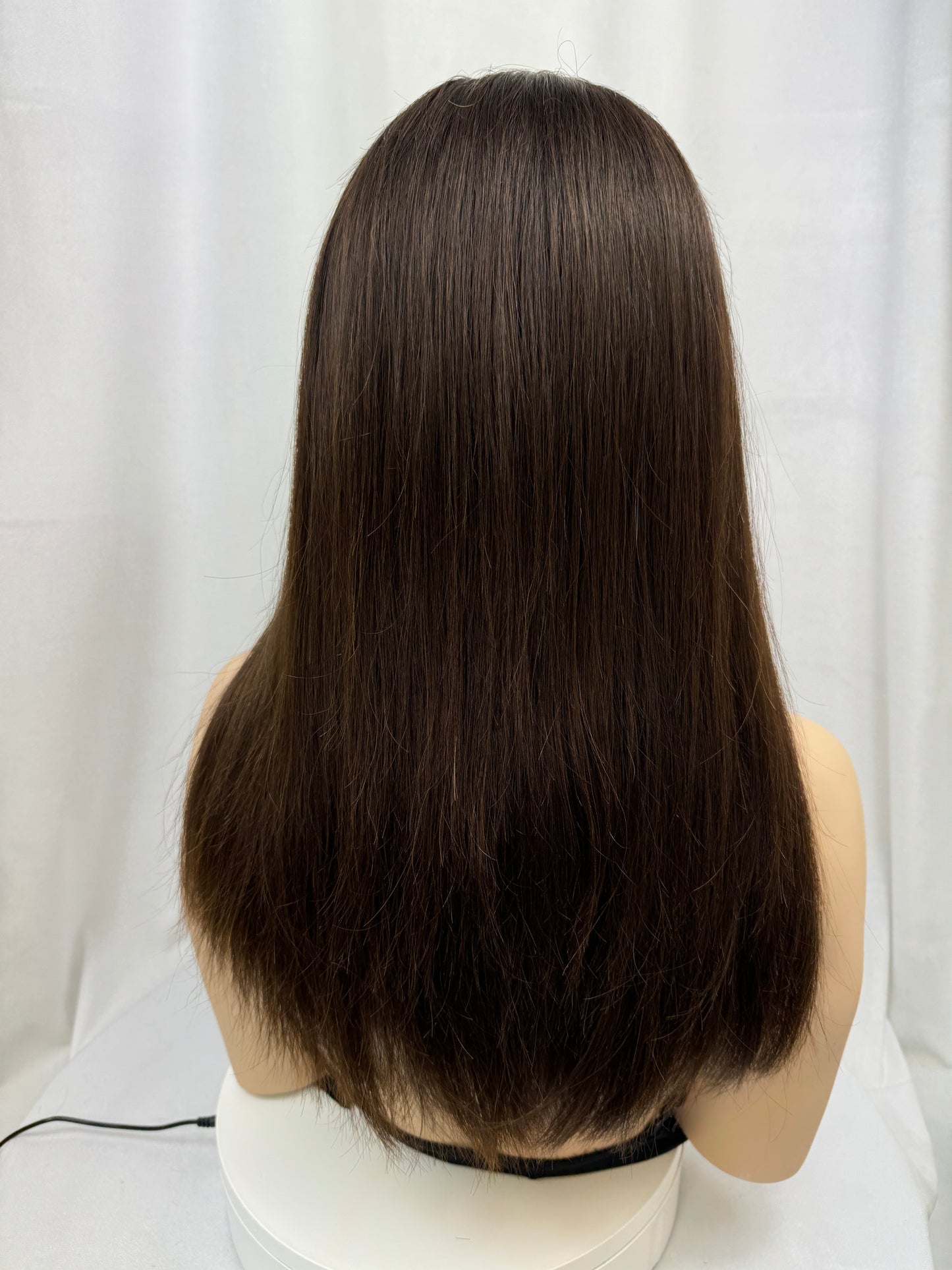**FINAL SALE** #410 FULLY HAND TIED Highest Quality Remy Human Hair Medical “Gripper” Cap (M) 23”