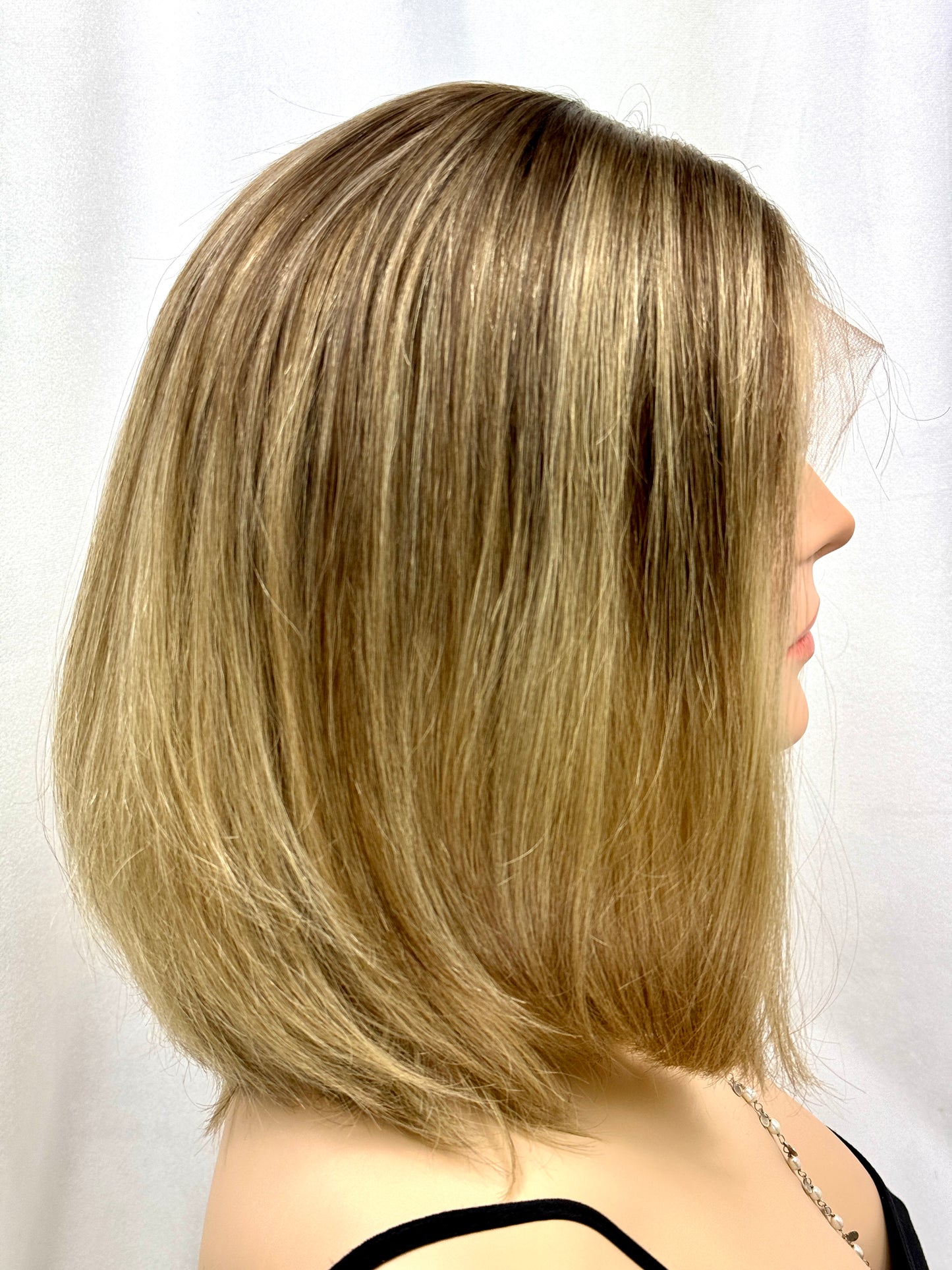 **FINAL SALE**#418 Highest Quality Remy Human Hair Lace Top Wig (S/XS)15"