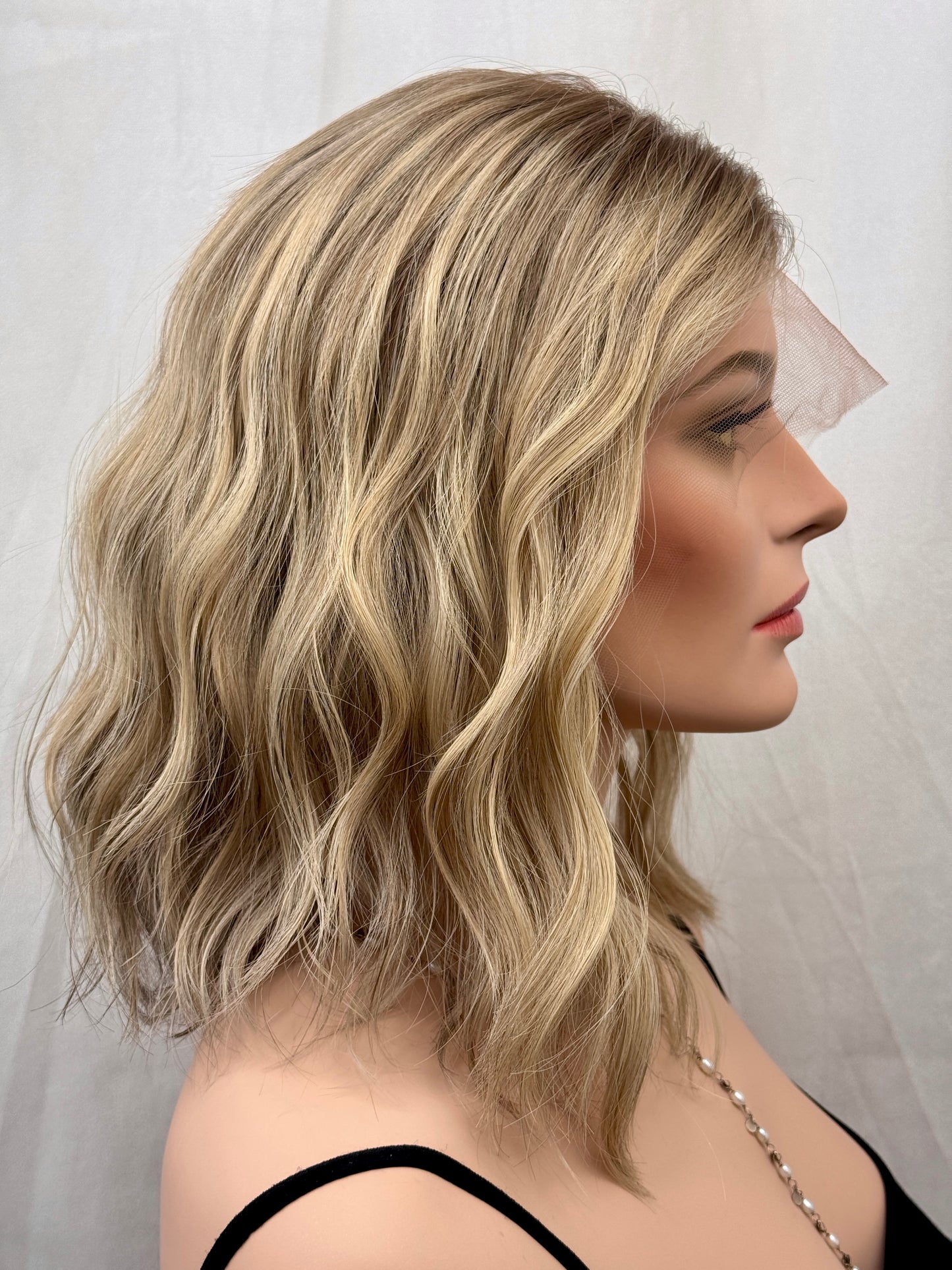 #471 Highest Quality Remy Human Hair Lace Top Wig (S)15”