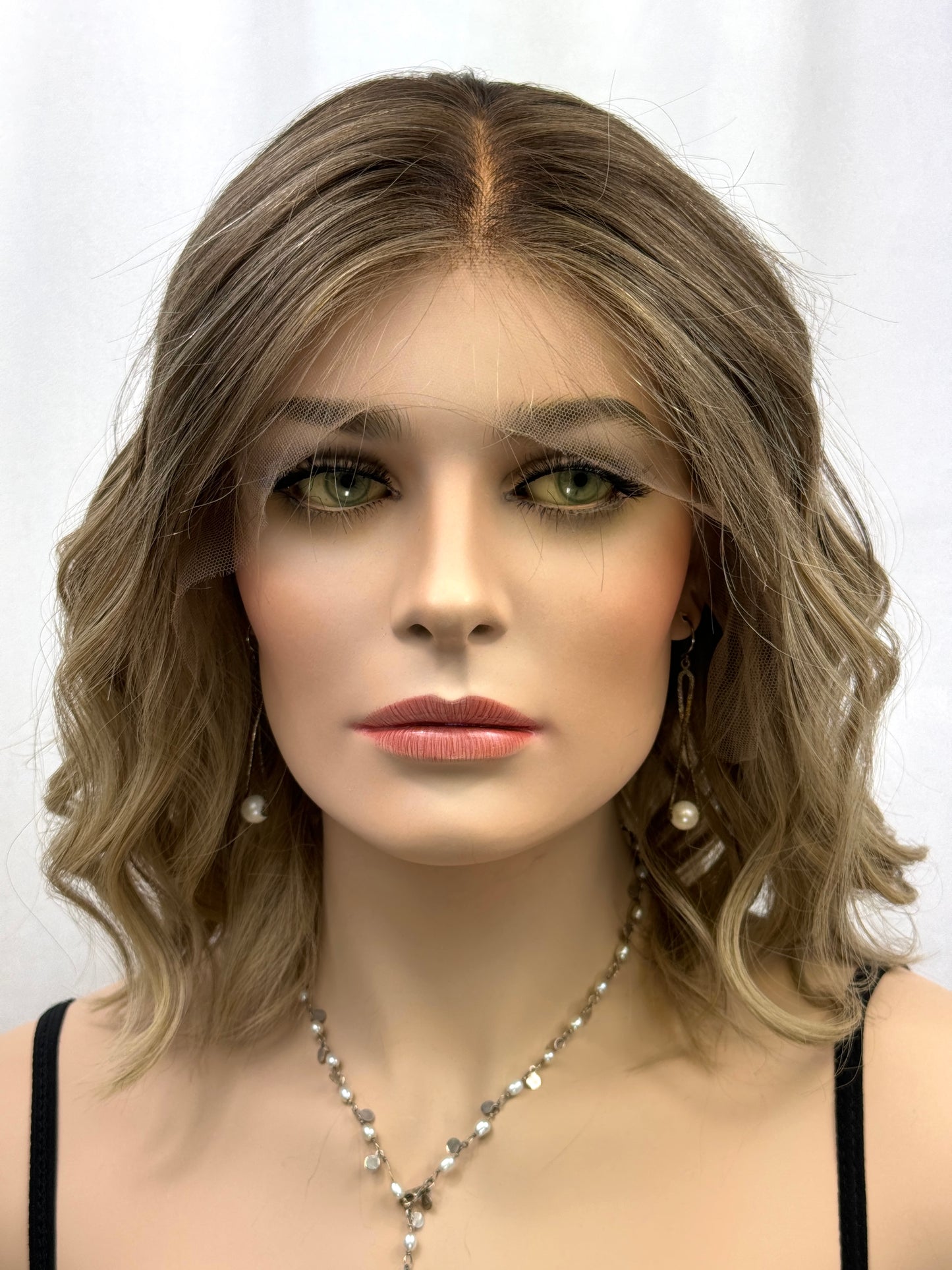 **FINAL SALE**#418 Highest Quality Remy Human Hair Lace Top Wig (S/XS)15"