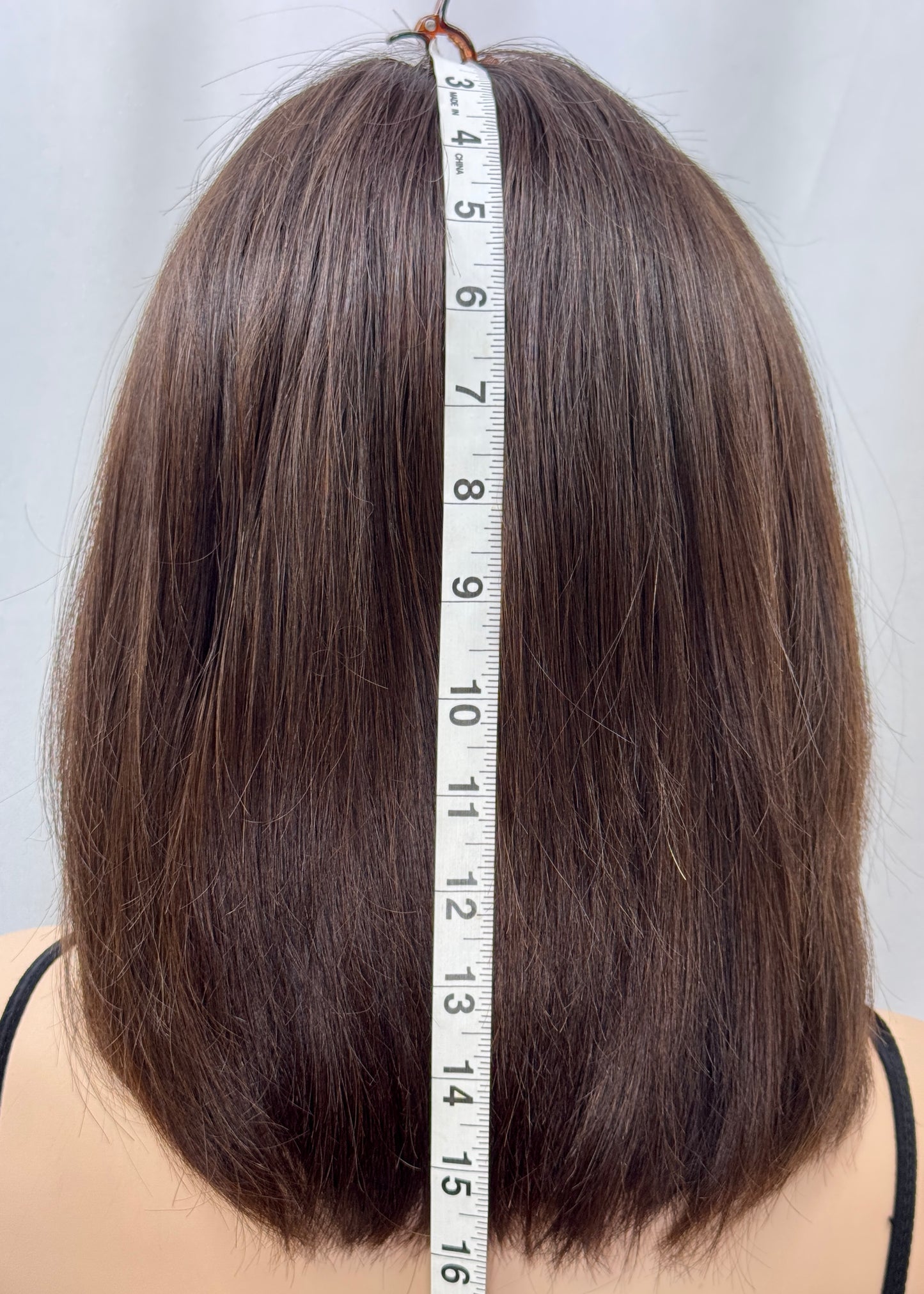 #444 **Final Sale** highest quality Remy human hair with European texture lace top wig (M) 15/16”