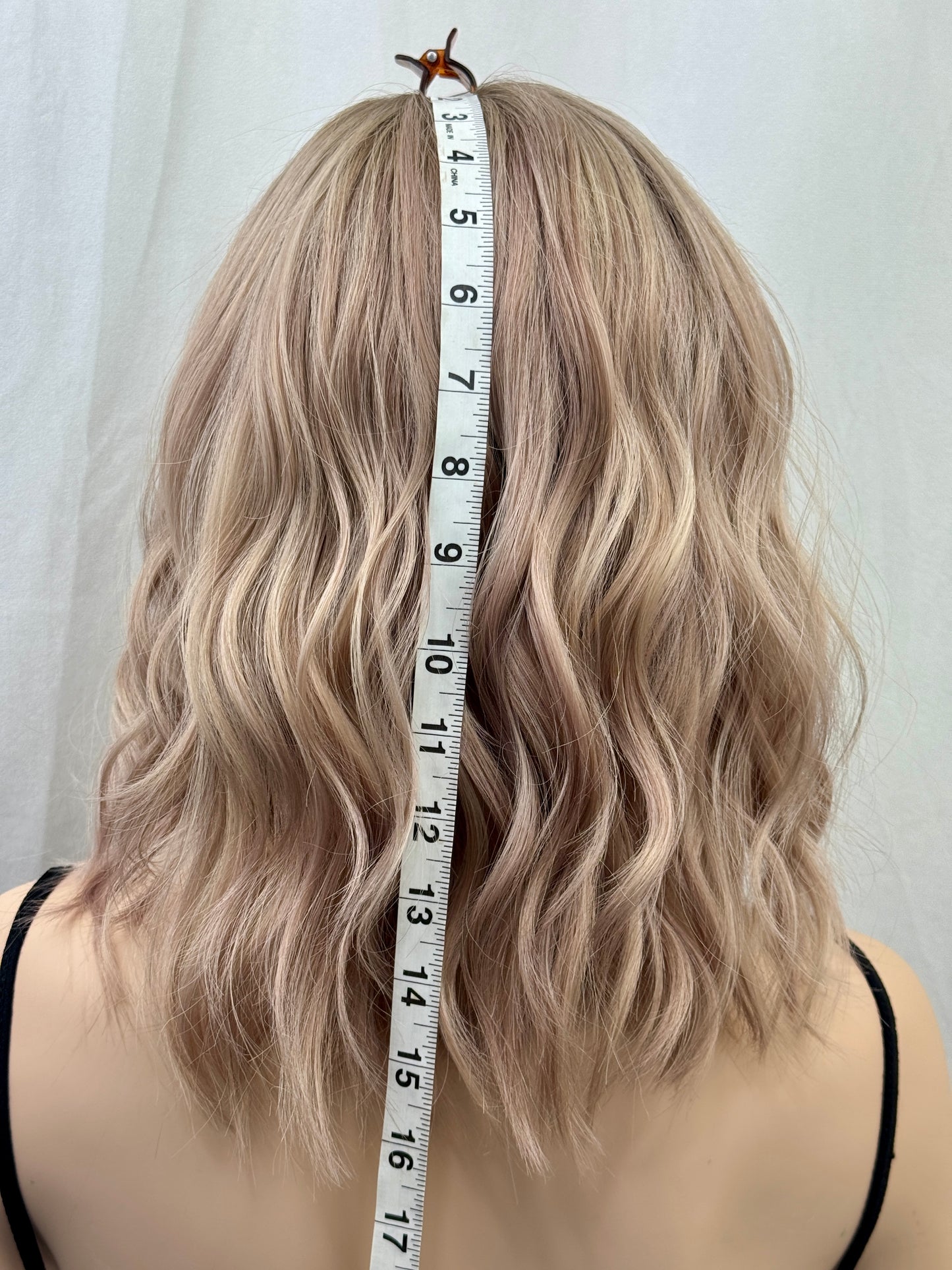 #496 Highest Quality Remy Human Hair French Drawn Silk Top with Lace Front Medical Cap, low Density Silk Top Lace Front Wig (M)15/16”