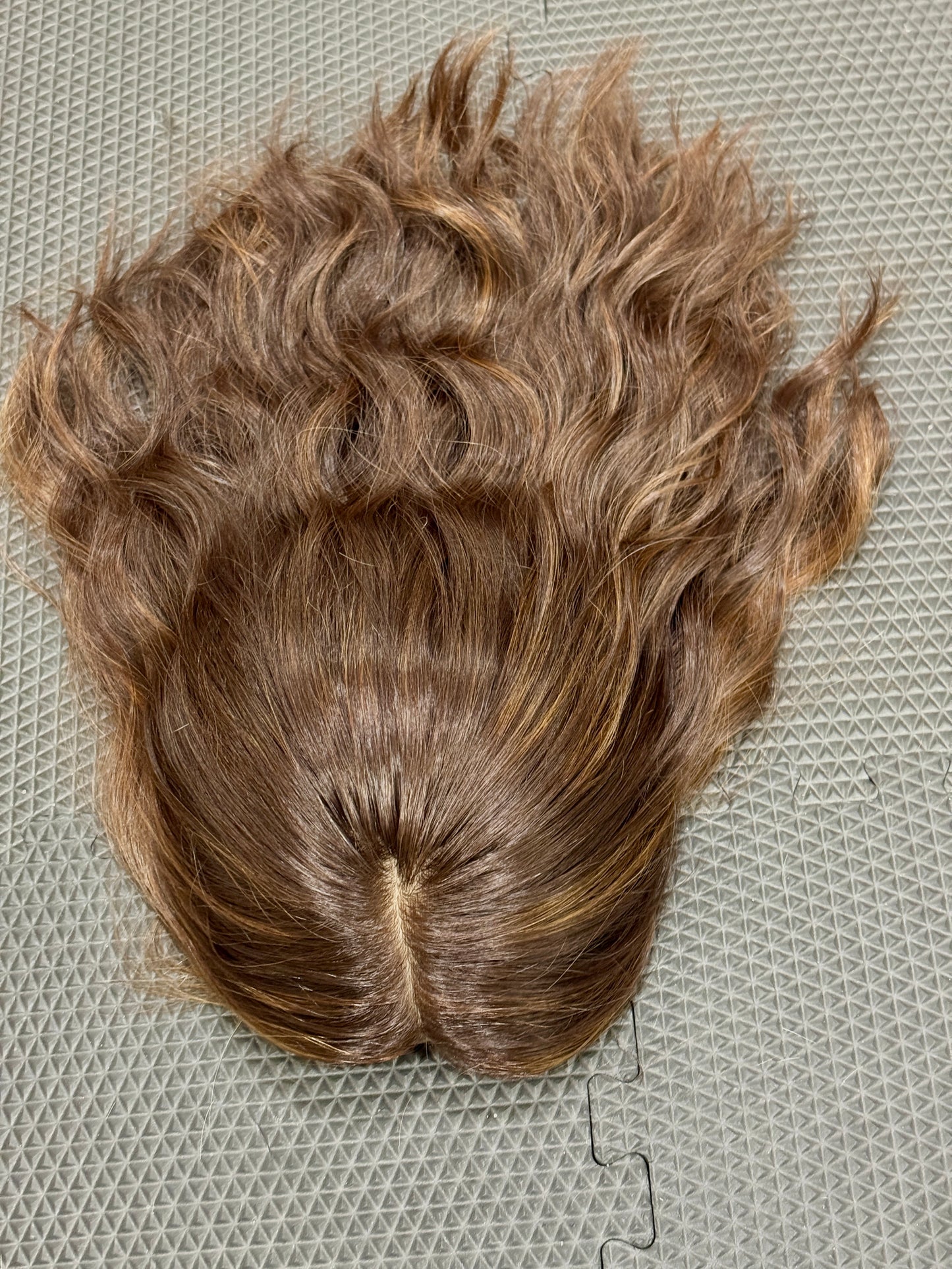 #503 Highest Quality Remy Human Hair medical cap wig with French drawn silk top and lace front and extra light cap and density (M)18/19”