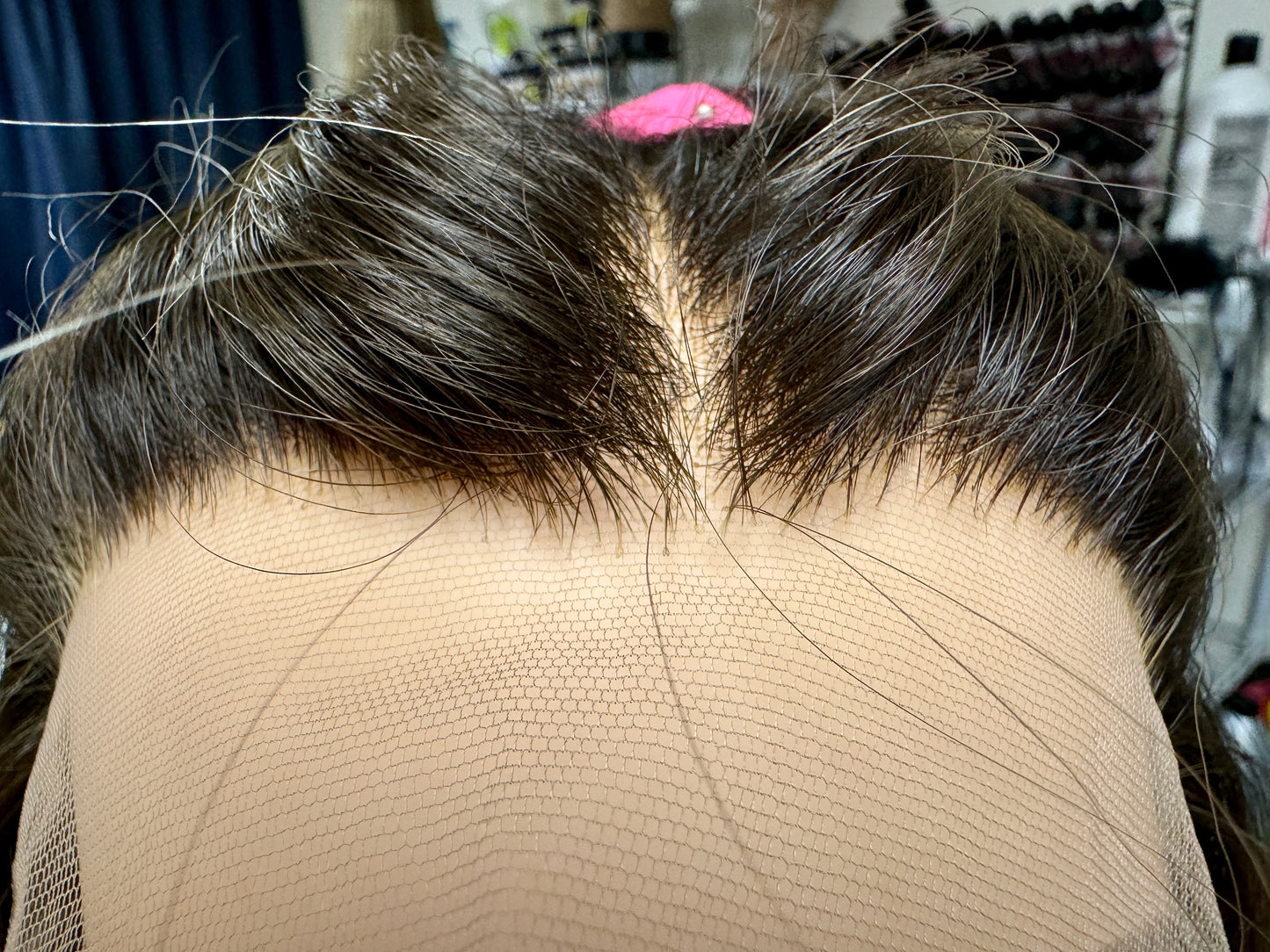 #434 Full Cranial Prosthesis Highest Quality Remy Human Hair Lace Top Wig (S/XS)16”