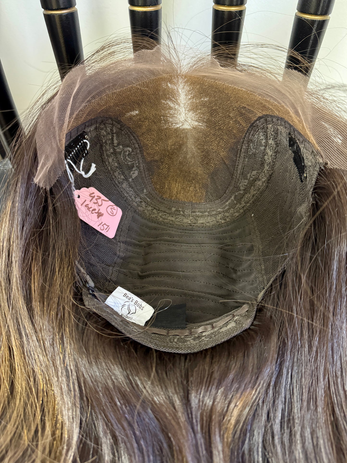 #435 **FINAL SALE** Highest Quality Euro Remy Human Hair Lace Top Kosher Wig (S)15” ( no layers)