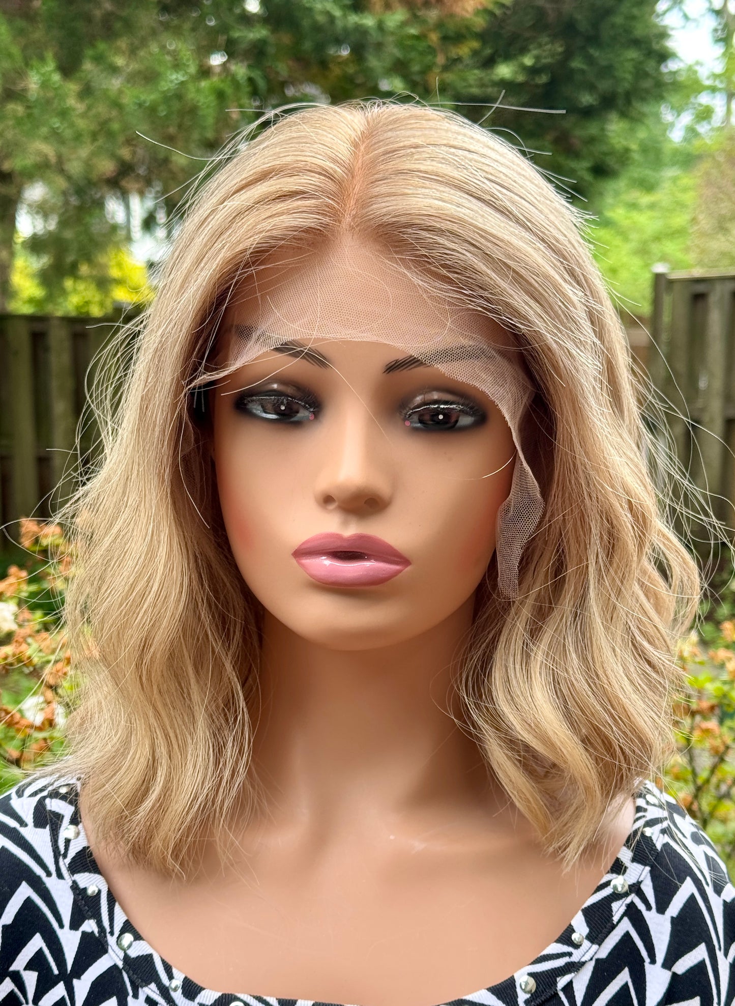 #374 Highest Quality Remy Human Hair Lace Top Wig (XS) 16”