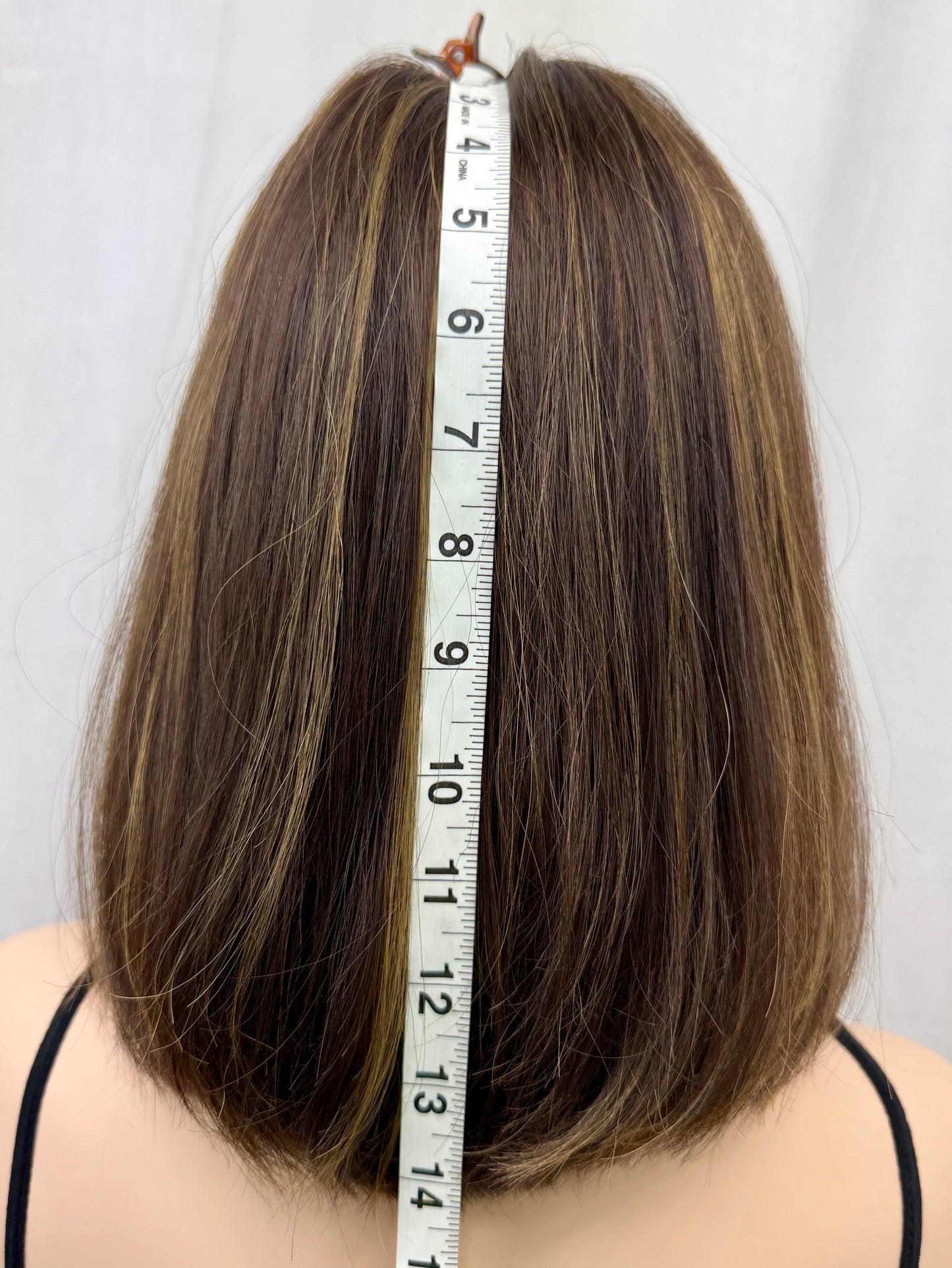 #474 Highest Quality Remy Human Hair Silk Top with Lace Front Kosher Wig (S/XS) 14”