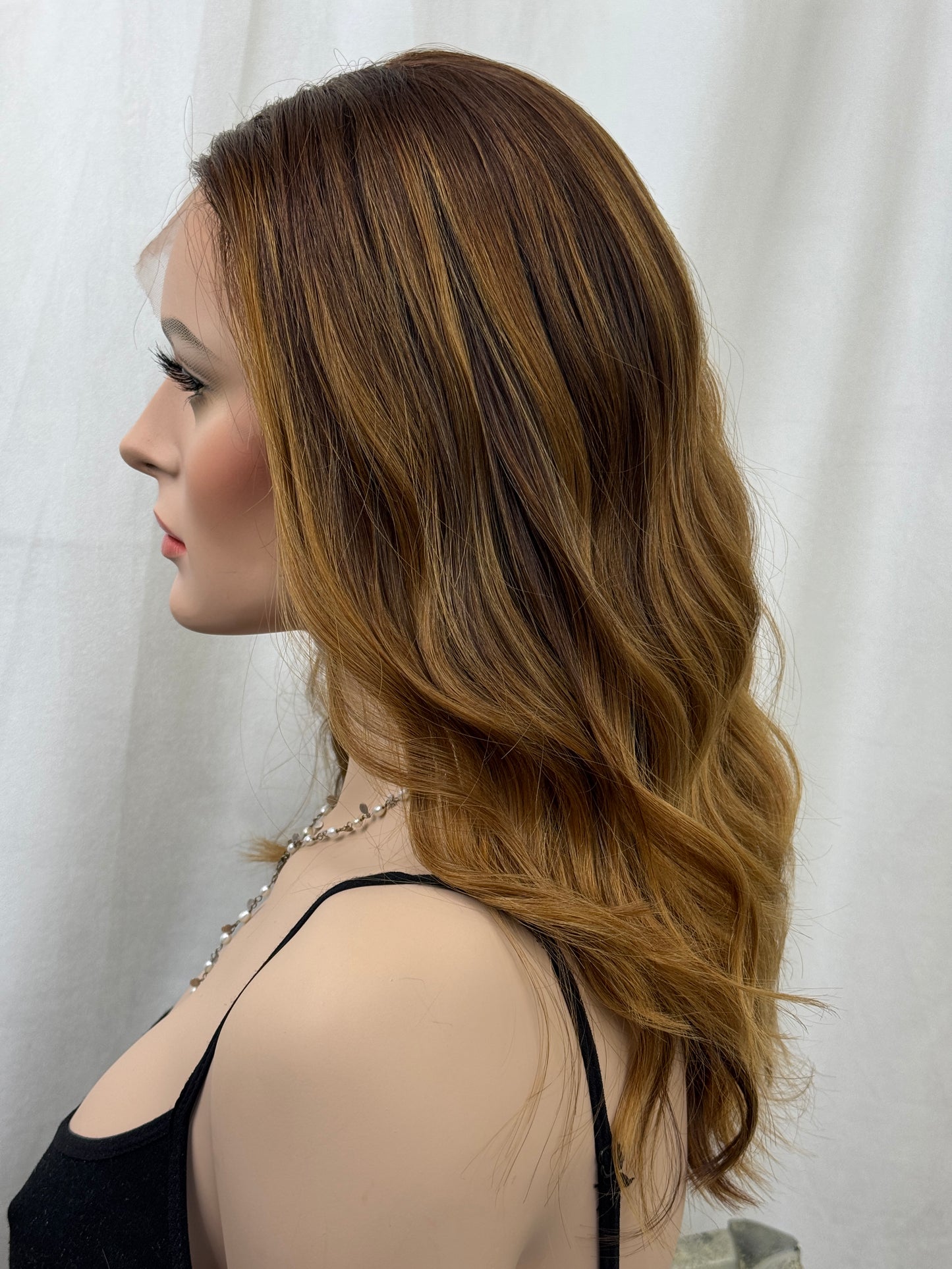 #544 Highest Quality Remy Human Hair with silicone/silk liner (S)19“