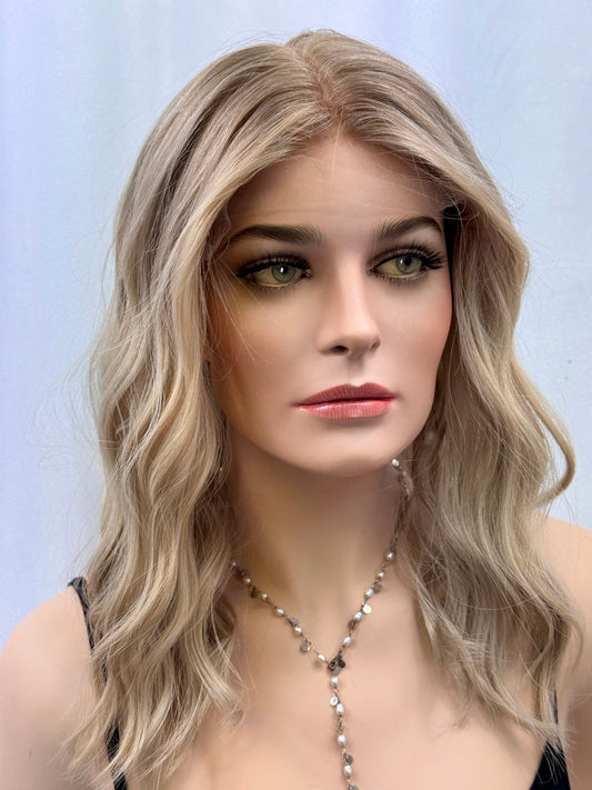 #453 New Low Density Medical Cap Highest Quality Remy Human Hair Extra Thin French Drawn Silk Top and Low Density (M)18/19”