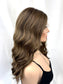 #560 Highest quality Remy Human Hair extra thin french drawn silk top with lace front (M)19”