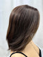 #428 **New Extra Light Thin Medical Cap**Highest Quality Remy Human Hair Silk Top Lace Front Wig (M)16”