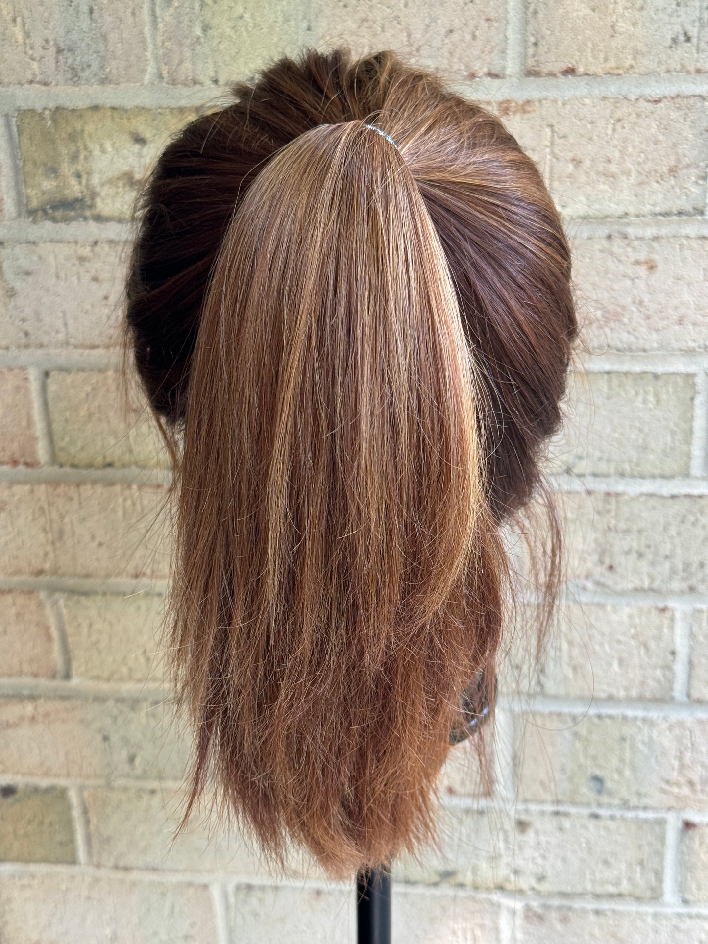 #390 Highest Quality Remy Human Hair Lace Top Ponytail wig (S) 23”