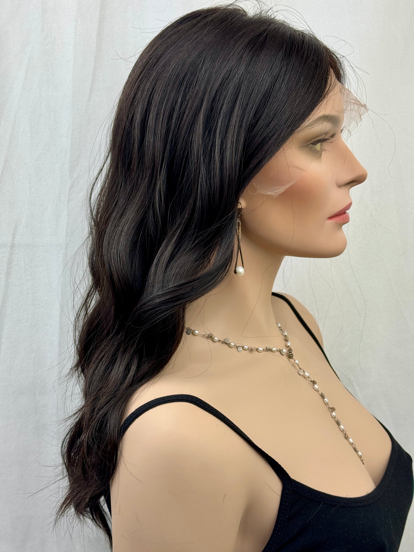 #519 Highest Quality Remy Human Hair Lace Top Wig (low density)(S)22“