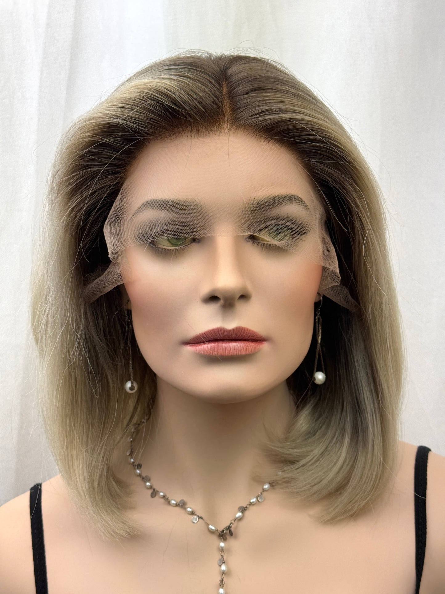 #485 Highest Quality Remy Human Hair Lace Top Wig (S) 15”