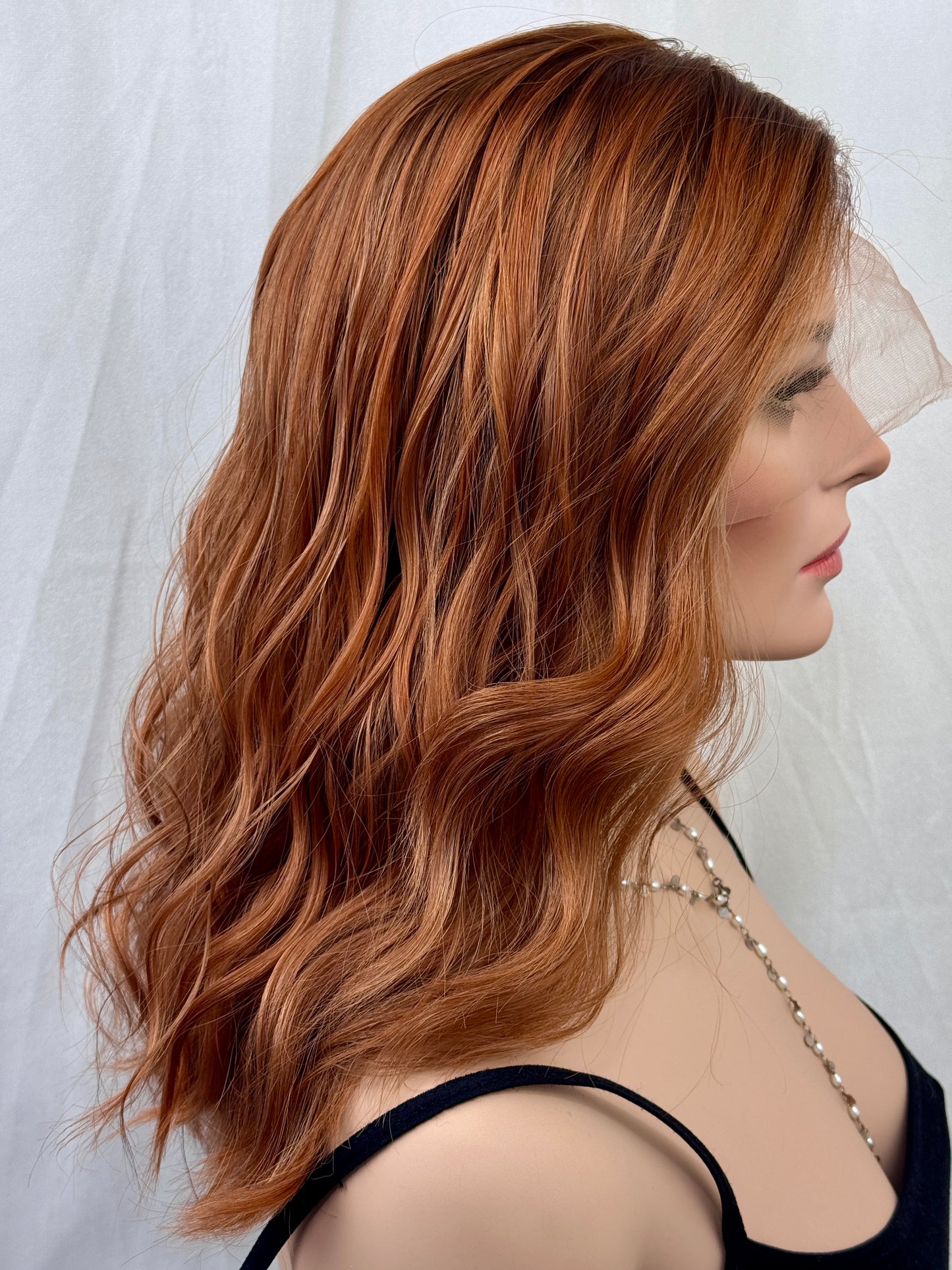 #509 **Reserved for B.M.** Highest Quality Remy Human Hair Medical Cap, Silk Top with Lace Front (S)20"