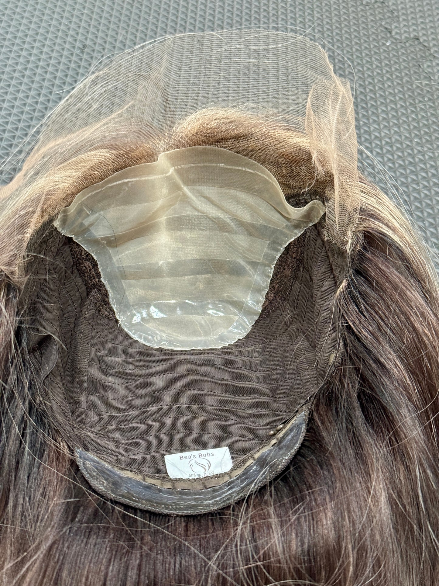 #538 Highest Quality Remy Human Hair Lace Top Medical Wig (M)16”