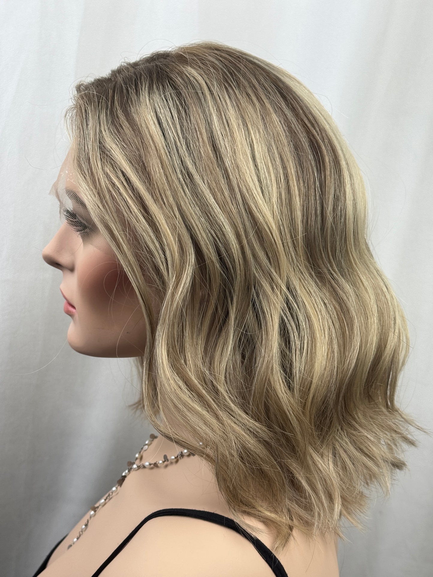 #553 Highest Quality Remy Human Hair Lace Top Wig (S)15“
