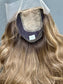 #560 Highest quality Remy Human Hair extra thin french drawn silk top with lace front (M)19”