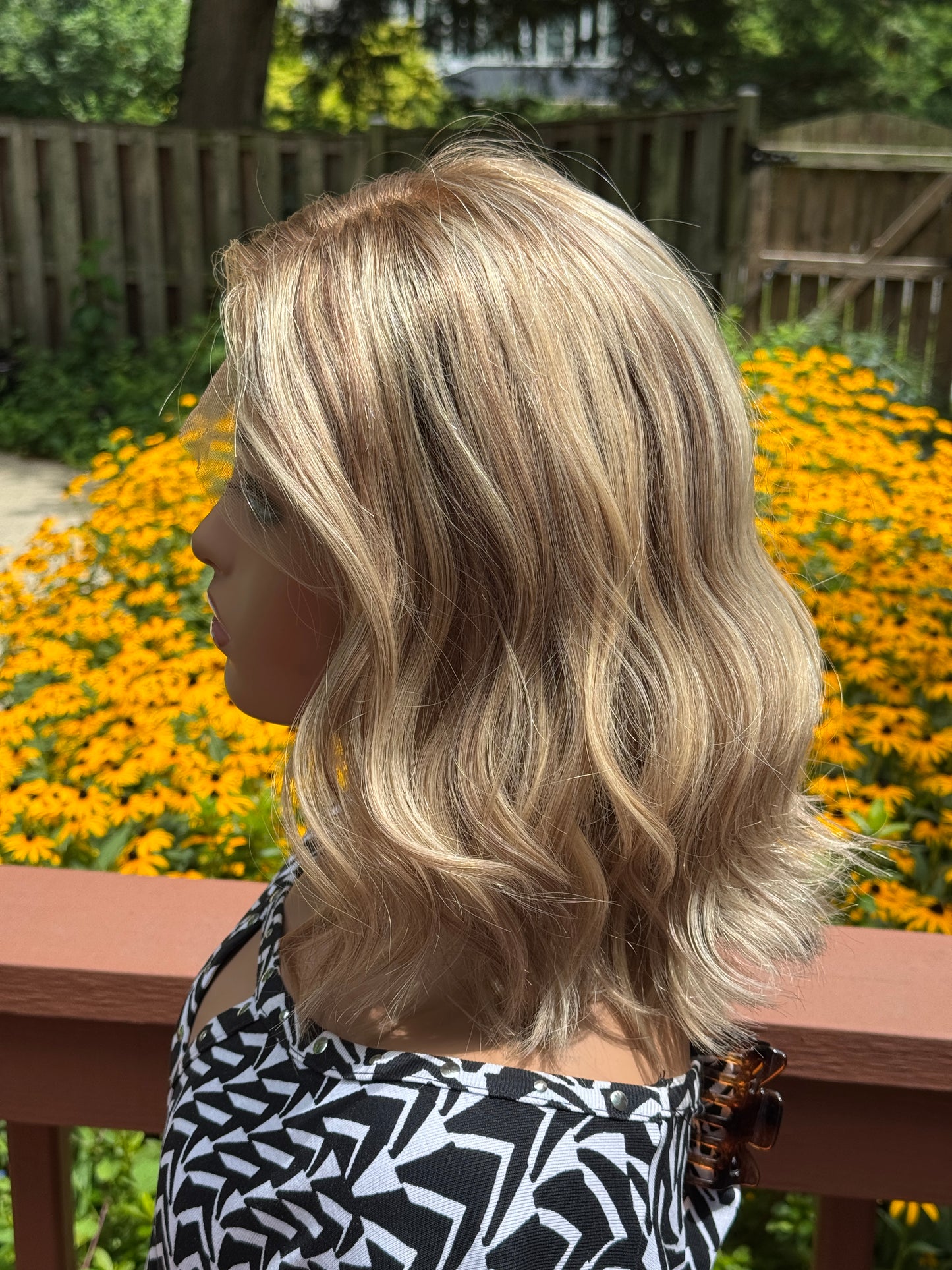 #553 Highest Quality Remy Human Hair Lace Top Wig (S)15“