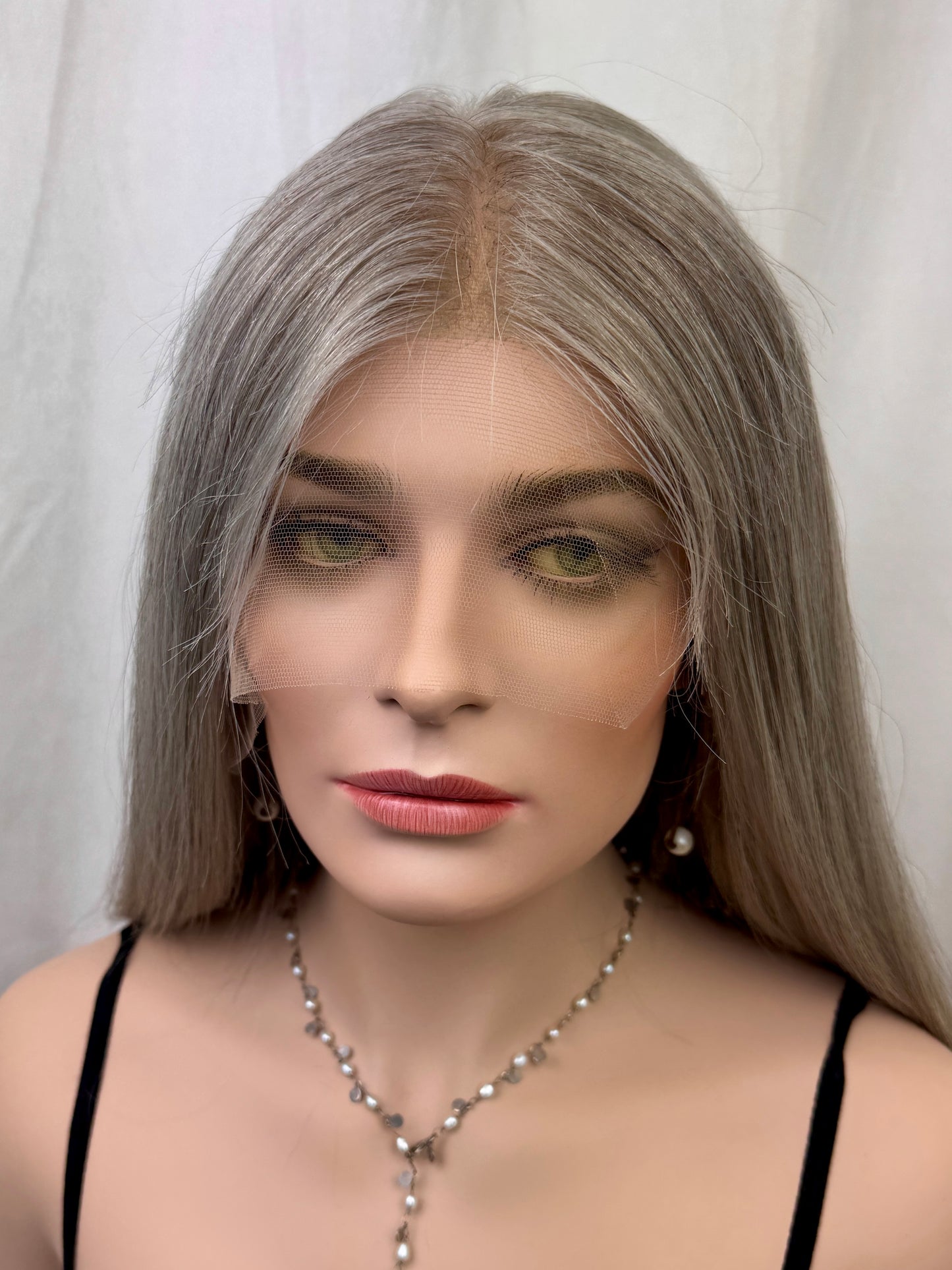#463 Highest Quality Remy Human Hair Lace Top Kosher Wig (S)15”