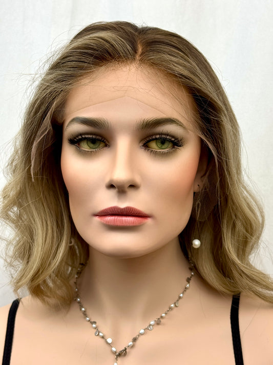 #473 **FINAL SALE ** Highest Quality Remy Human Hair Lace Top Wig (XS/S)15”