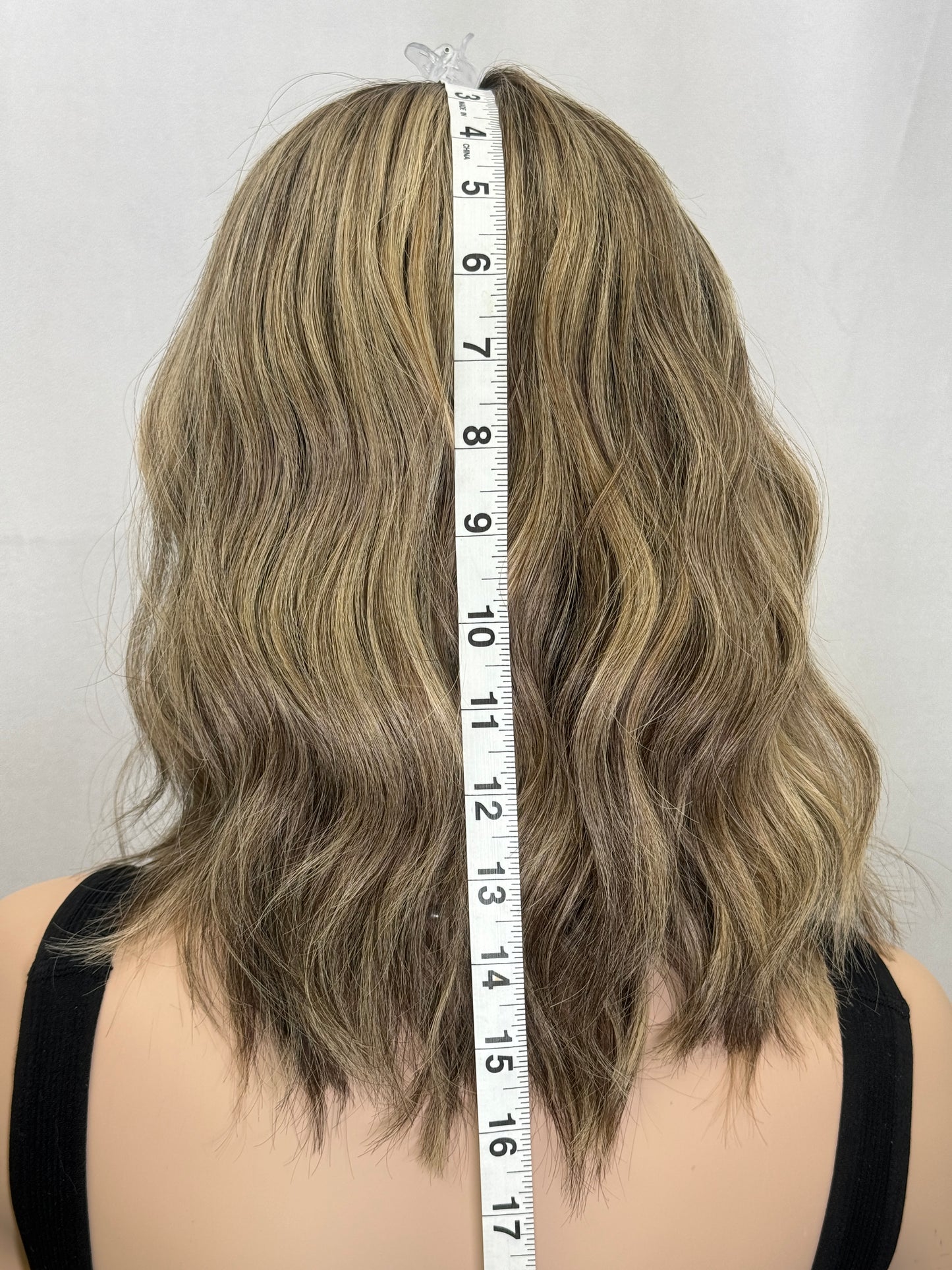 #330 Highest Quality Remy Human Hair Lace Top  Kosher Wig (M) 16”