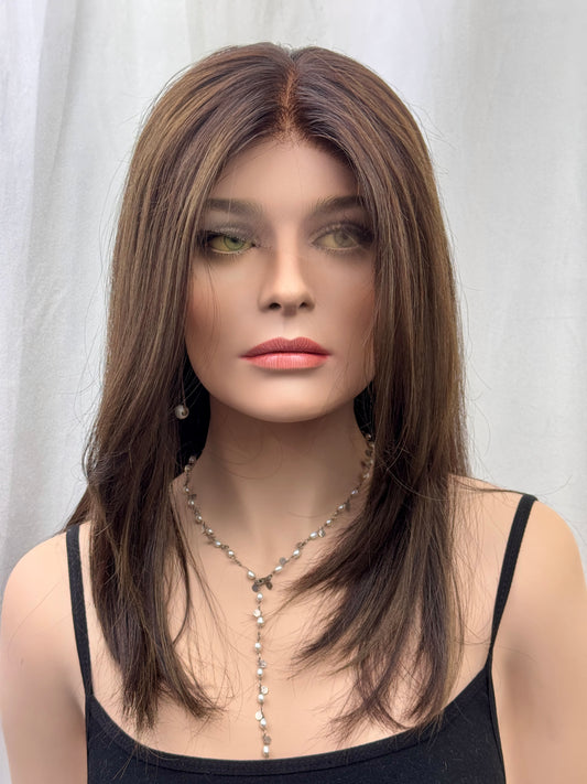 #483 Highest Quality Remy Human Hair Lace Top Wig (M) 21”