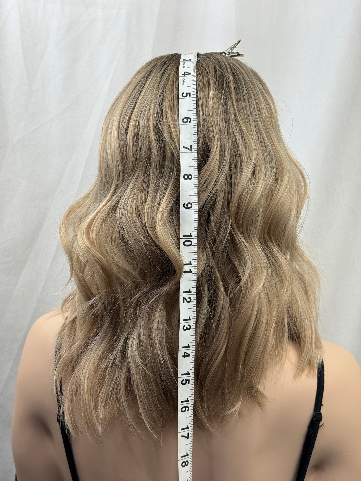 #552 Highest Quality Remy Human Hair French drawn medical cap with extra thin silk top and lace front and low density (M) 16/17”