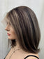 #538 Highest Quality Remy Human Hair Lace Top Medical Wig (M)16”